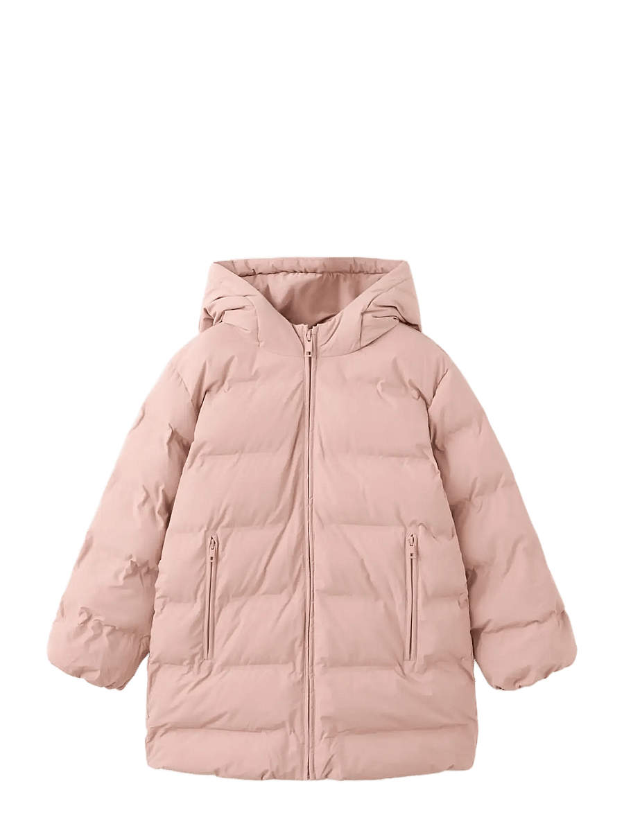 Mango - Long padded anorak with hood - anoraker - pink - 0