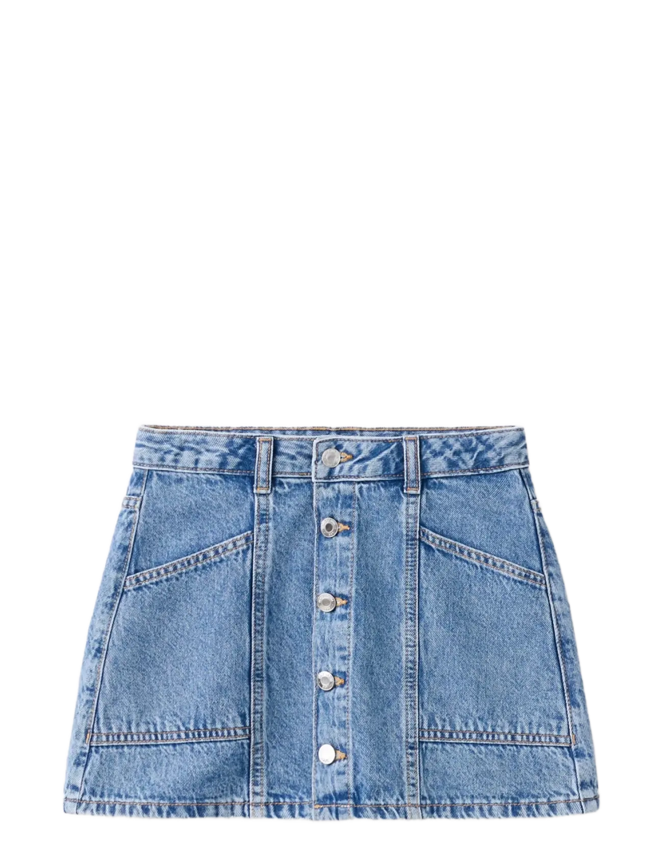 Mango - Denim skirt with buttons - korte nederdele - open blue - 1