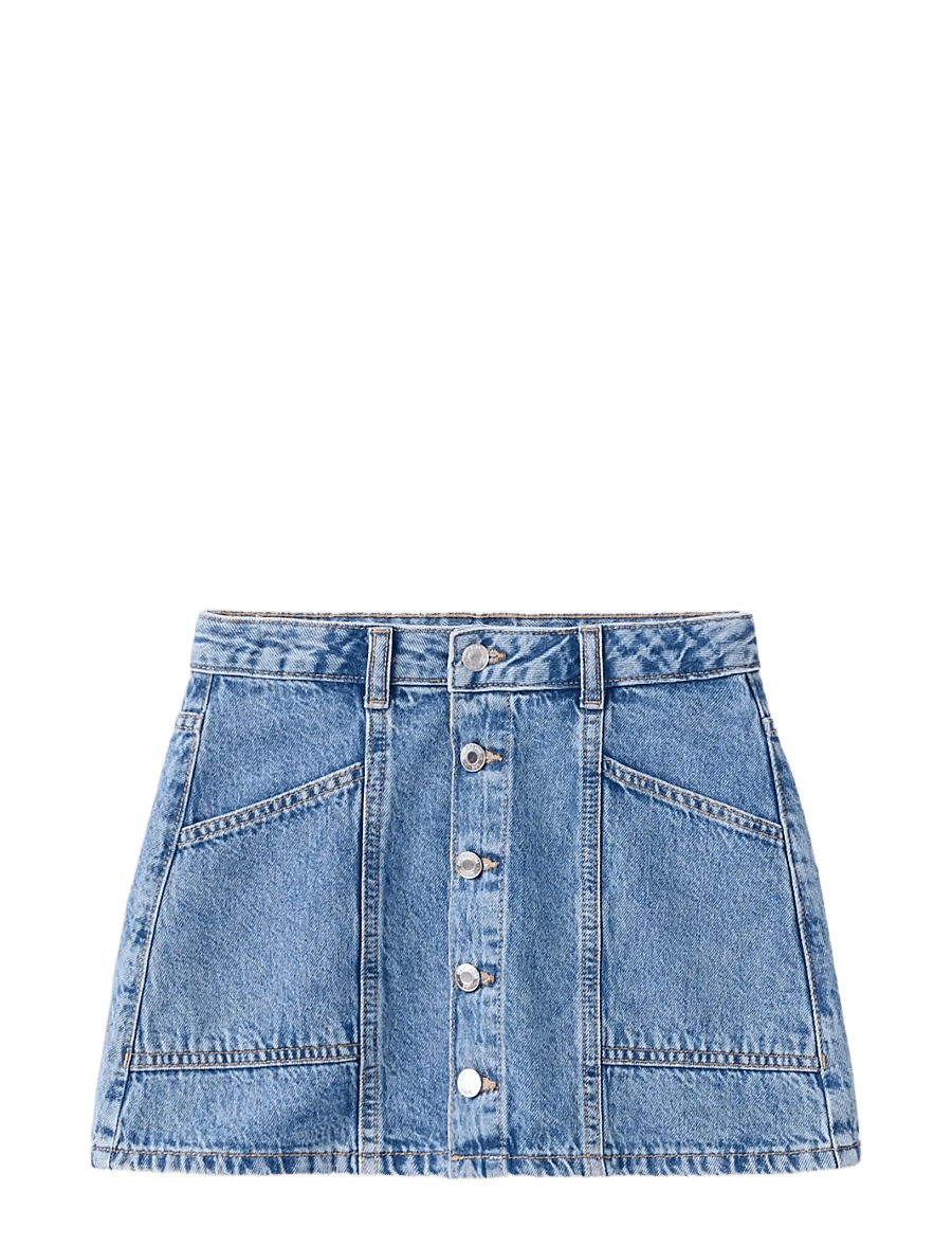 Mango - Denim skirt with buttons - korte nederdele - open blue - 1