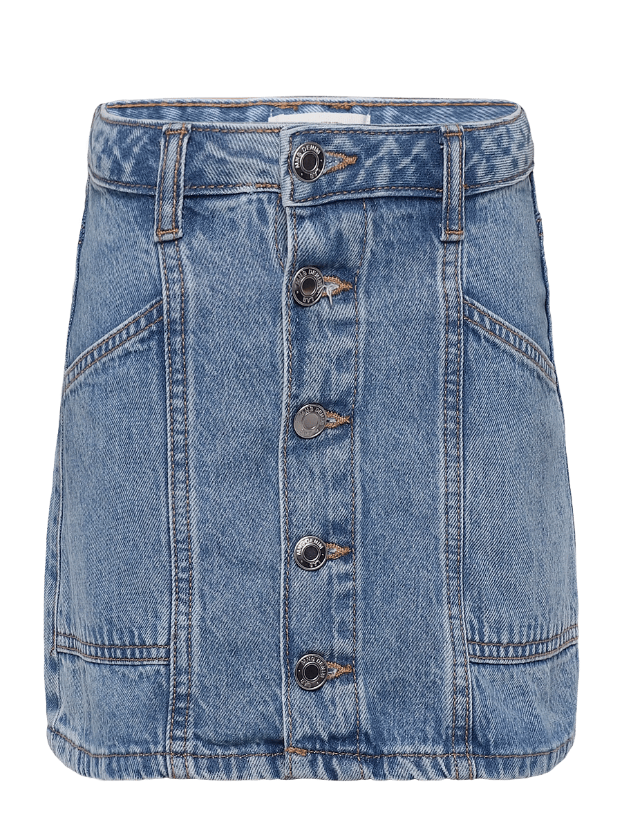 Mango - Denim skirt with buttons - korte nederdele - open blue - 1