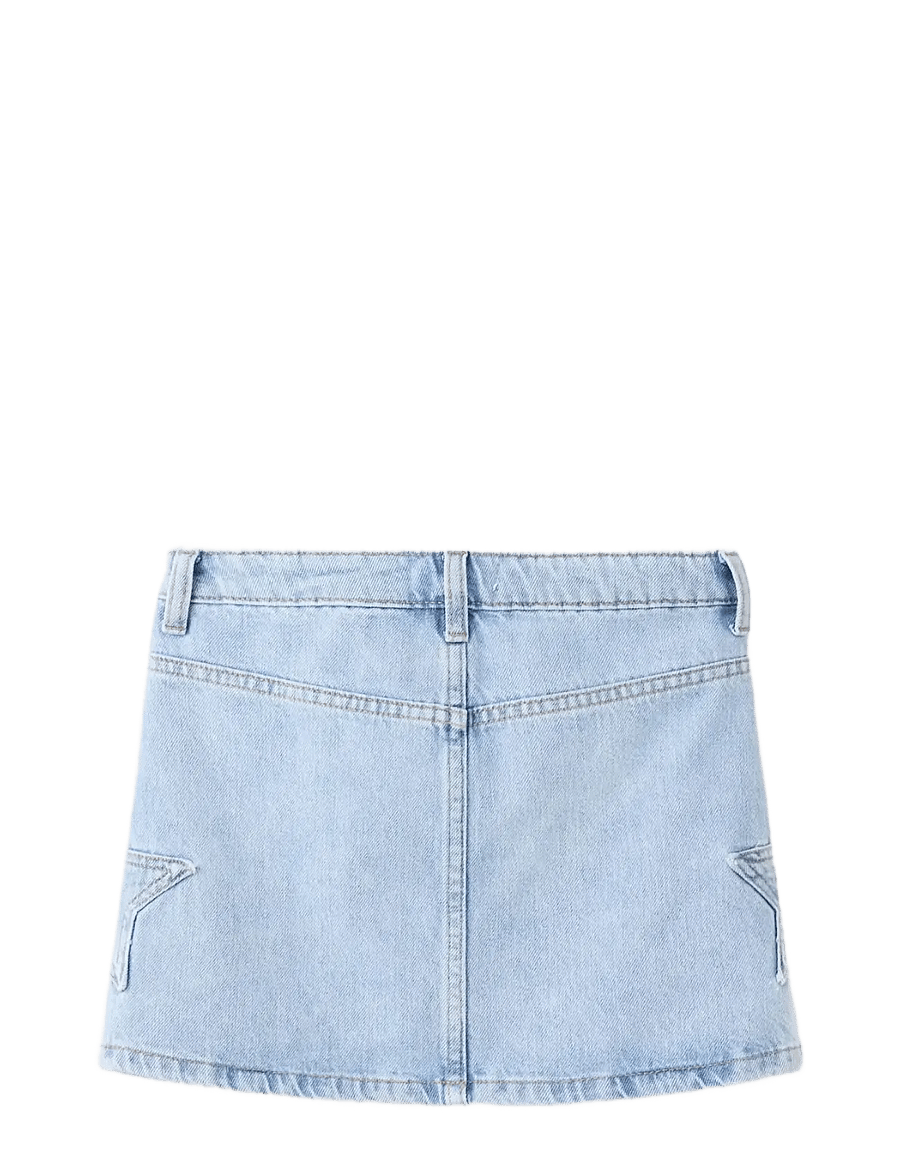 Mango - Denim skirt with stars - korte nederdele - open blue - 1