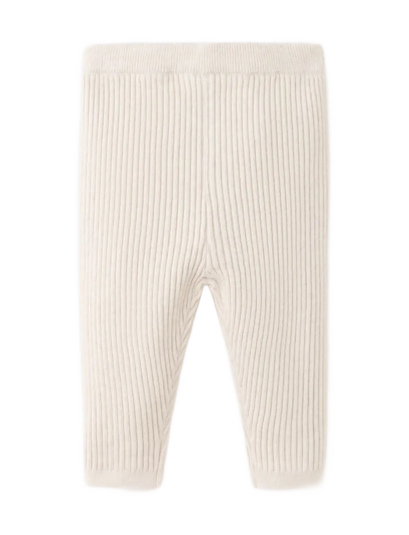 Mango - Cotton ribbed leggings - leggings - lt pastel brown - 1