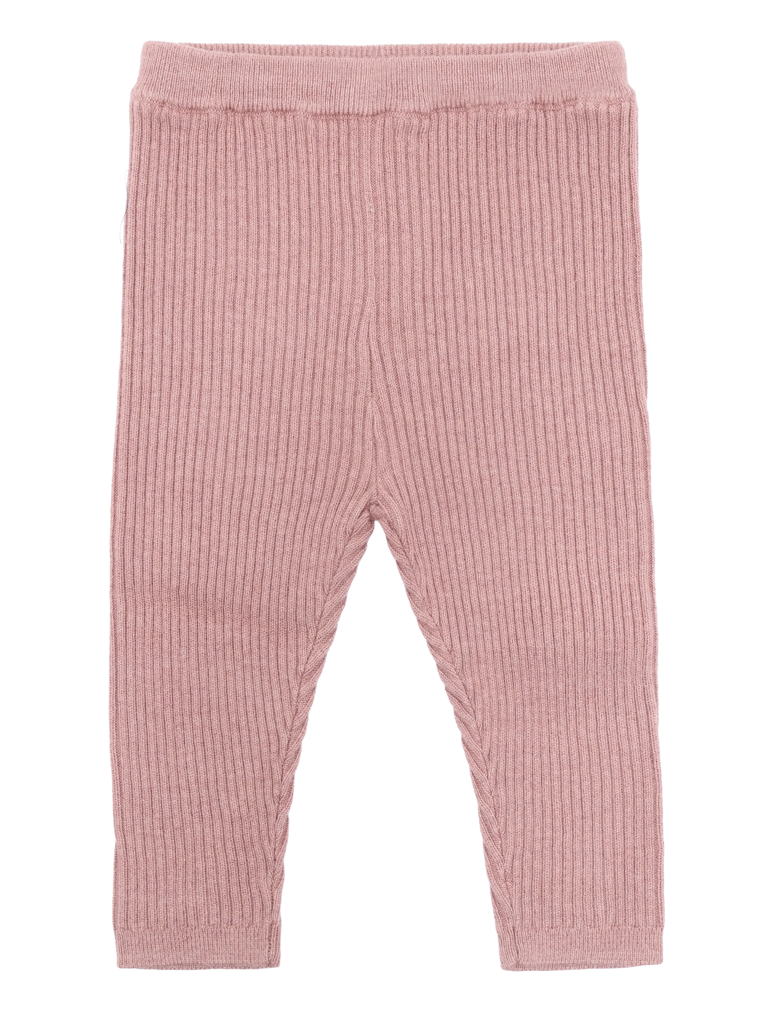 Mango Cotton Ribbed Leggings, 12-18M, Pink, Underdele > Leggings, Børn