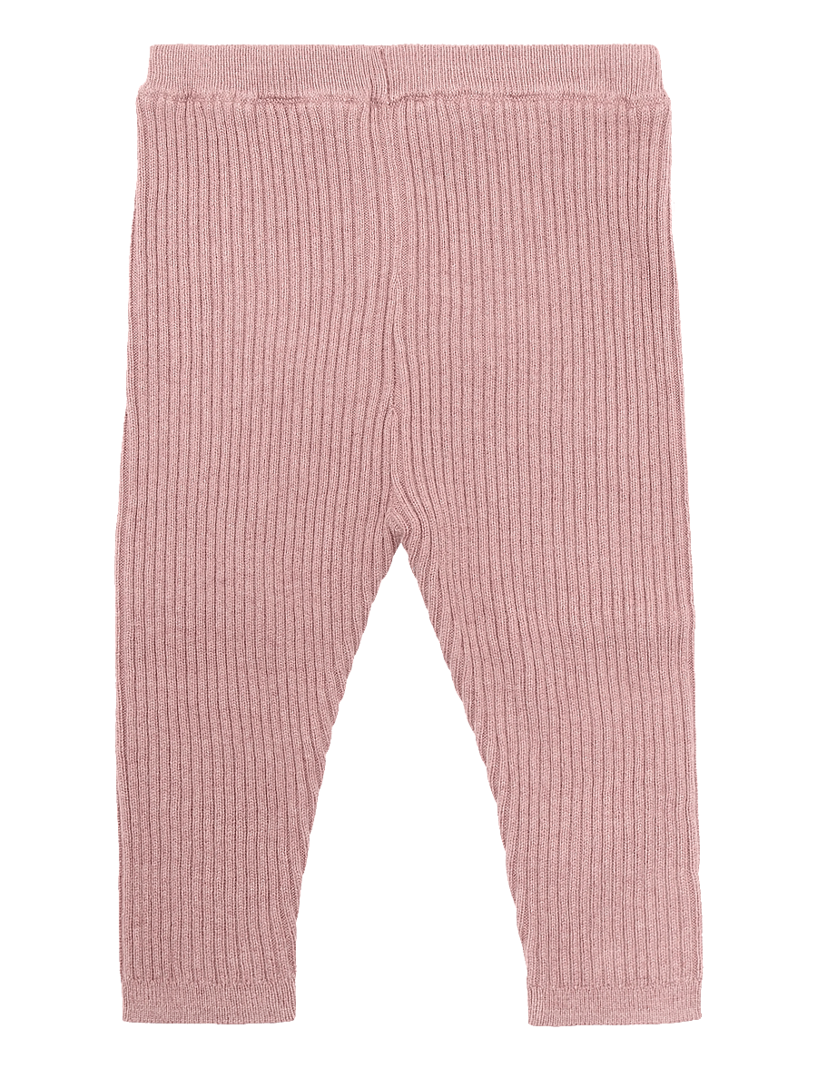 Mango - Cotton ribbed leggings - leggings - pink - 1