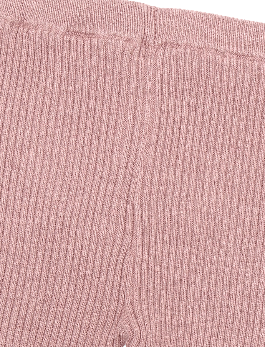 Mango - Cotton ribbed leggings - leggings - pink - 2