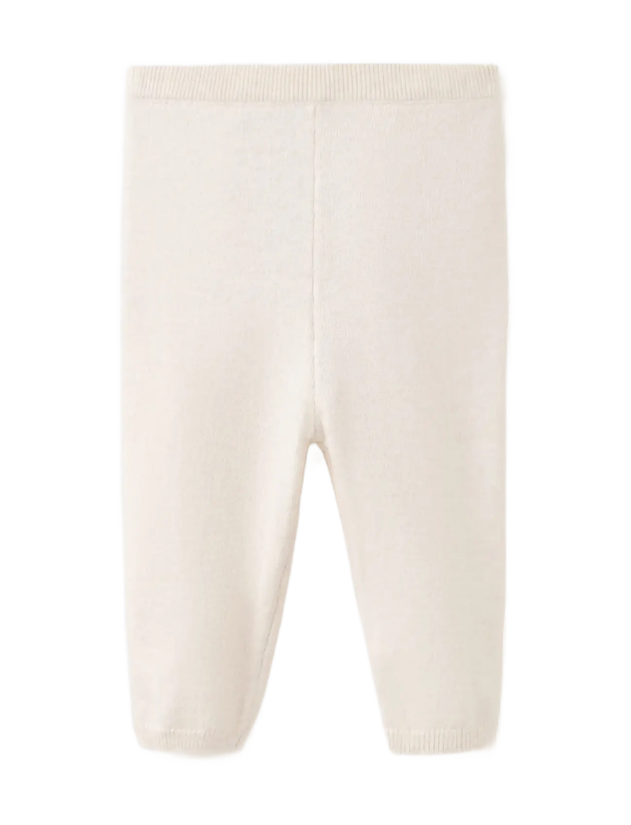 Mango Plain Knit Leggings, 1-3M, Beige, Underdele > Leggings, Børn