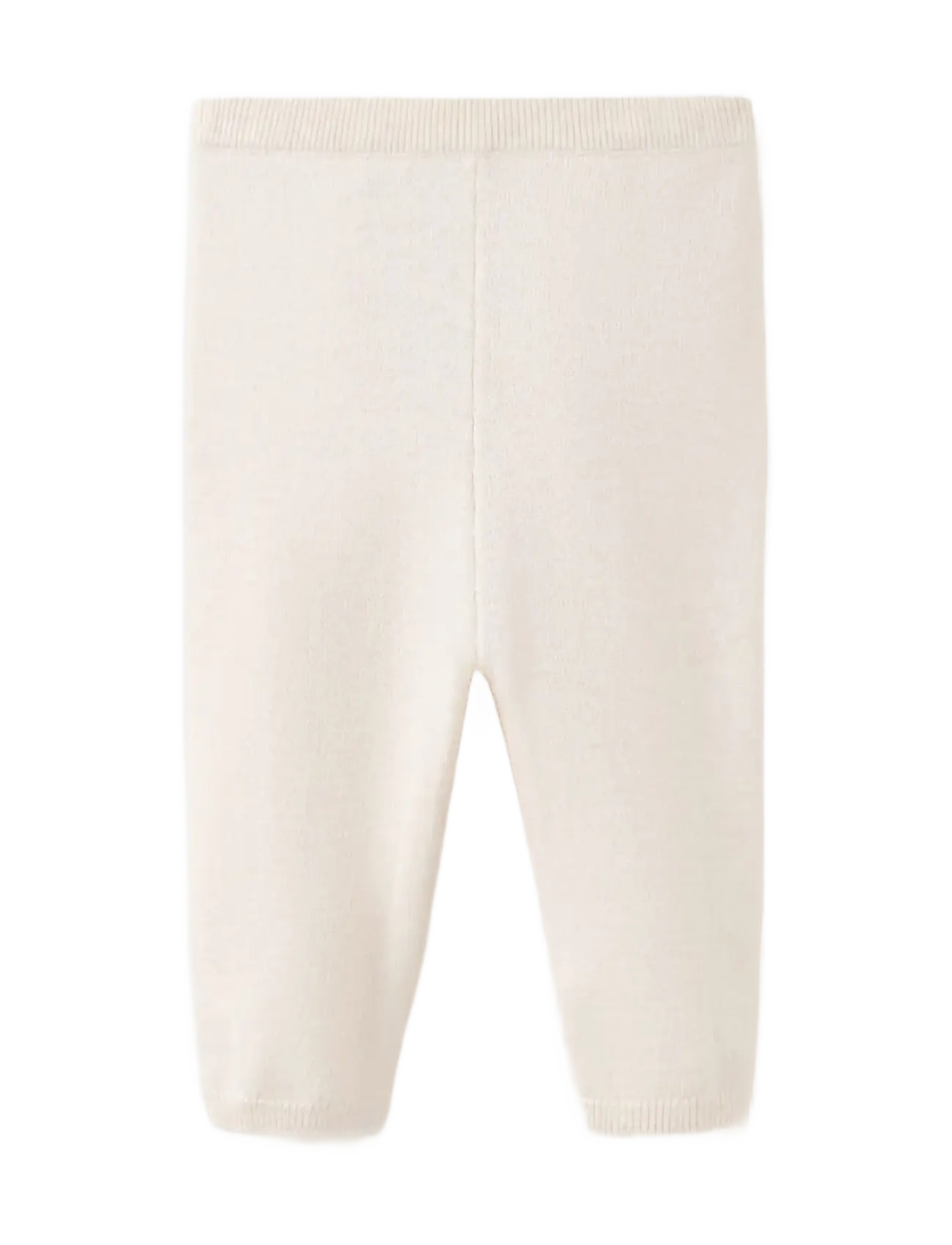 Mango - Plain knit leggings - leggings - lt pastel brown - 1