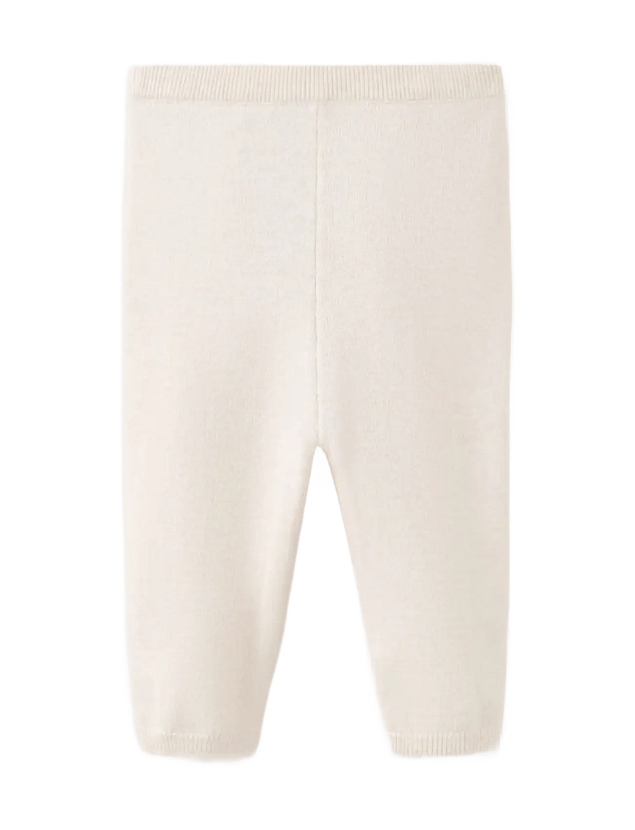Mango - Plain knit leggings - leggings - lt pastel brown - 1
