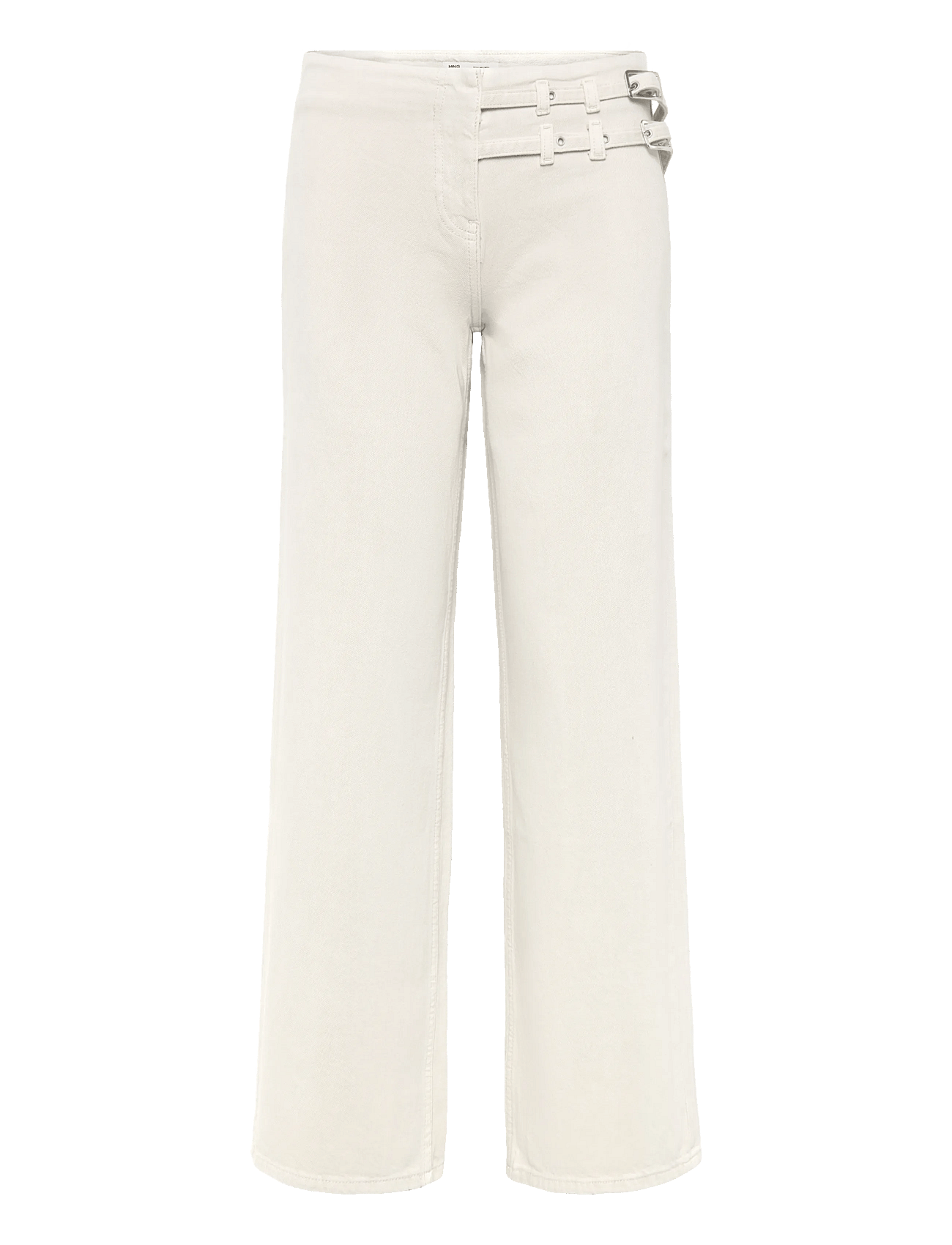 Straight-leg jeans with buckles - LT PASTEL
