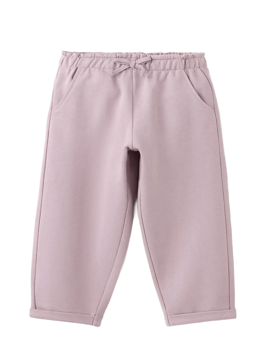 Mango - Cotton drawstring joggers - sweatpants - lt-pastel purple - 0
