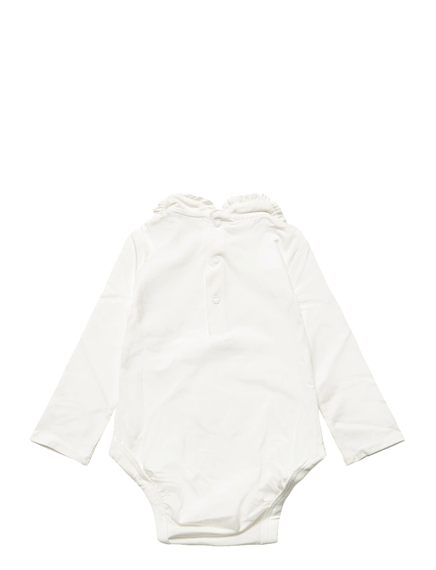 Mango - Cotton baby collar playsuit - langærmede bodyer - natural white - 1