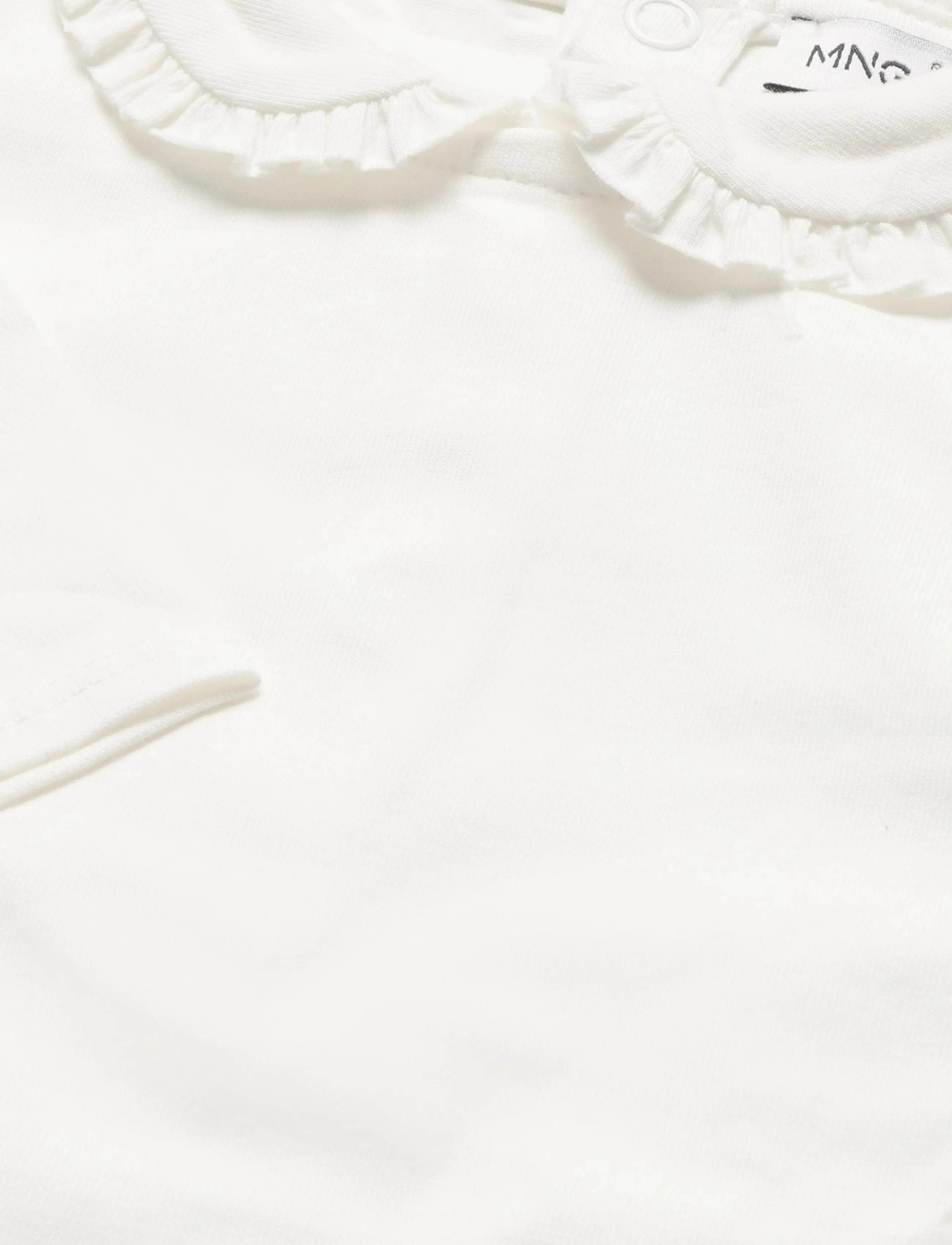 Mango - Cotton baby collar playsuit - langærmede bodyer - natural white - 2