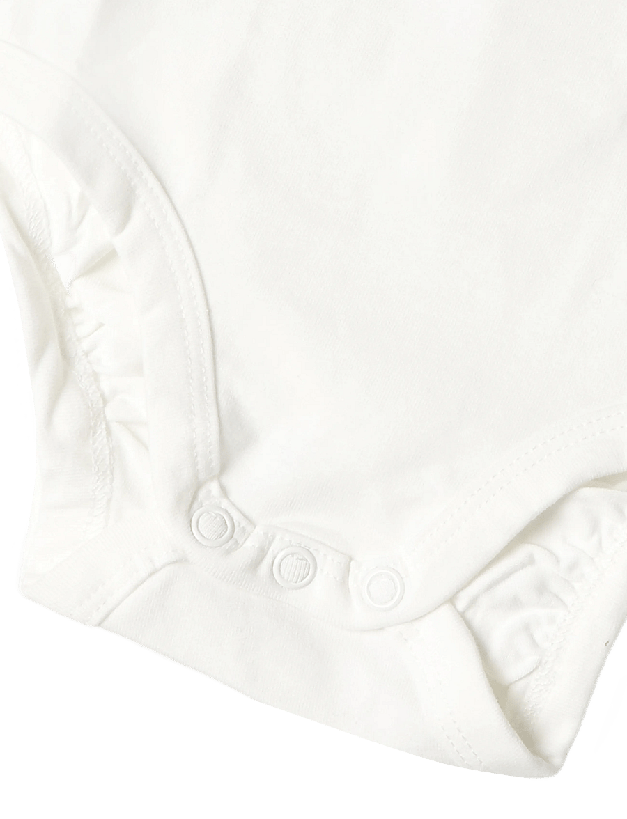 Mango - Cotton baby collar playsuit - langærmede bodyer - natural white - 3