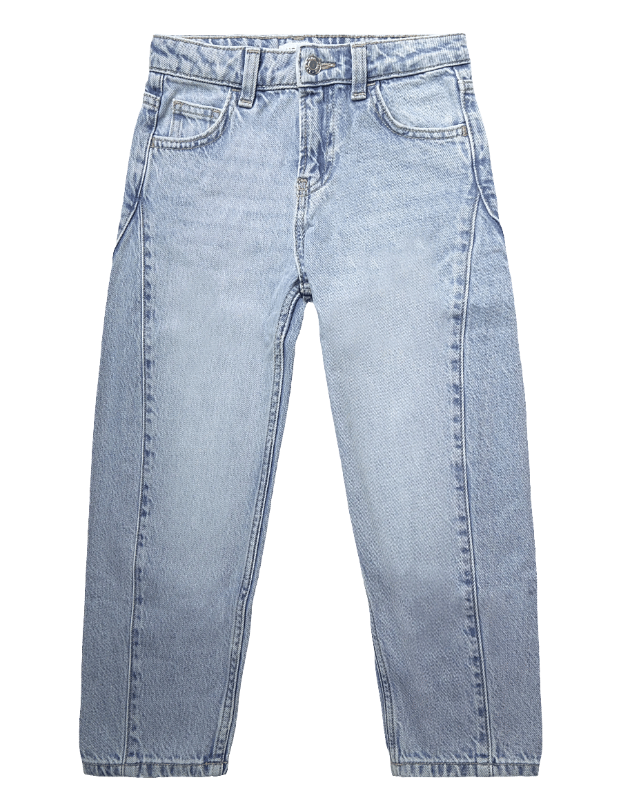 Mango - Balloon jeans with stitching detail - loose jeans - open blue - 1