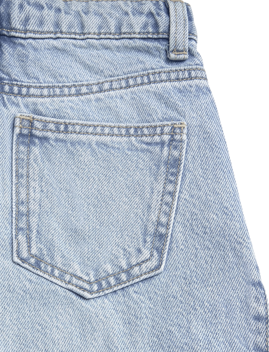 Mango - Balloon jeans with stitching detail - loose jeans - open blue - 4