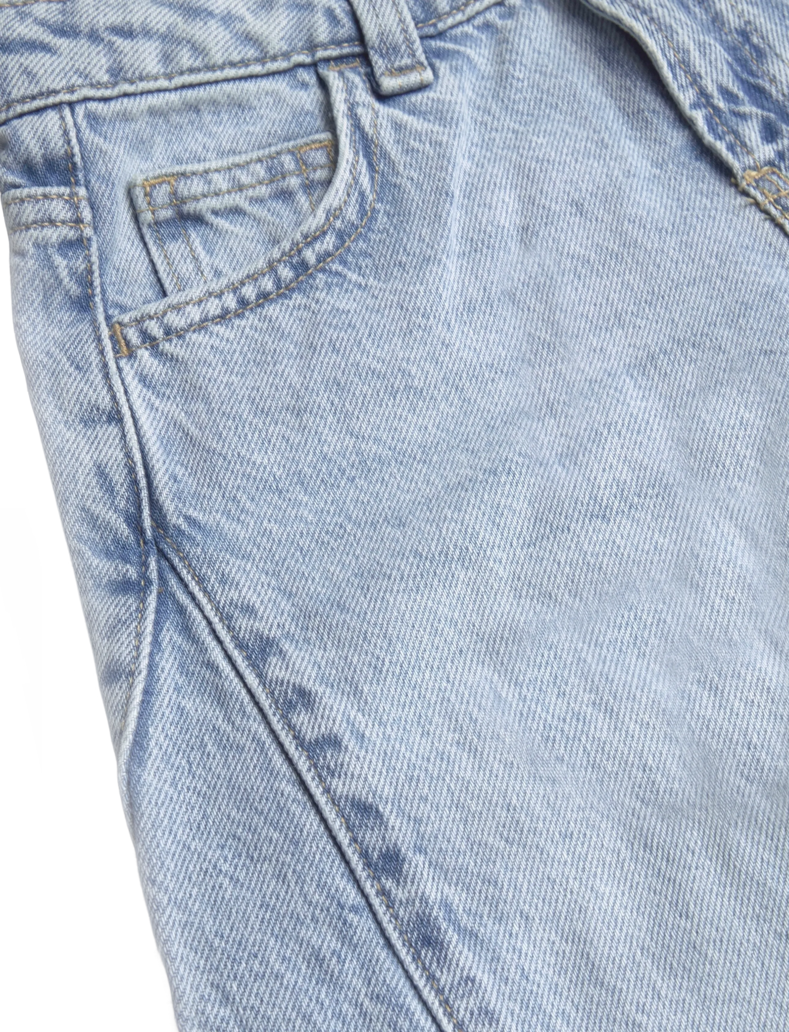 Mango - Balloon jeans with stitching detail - open blue - 4