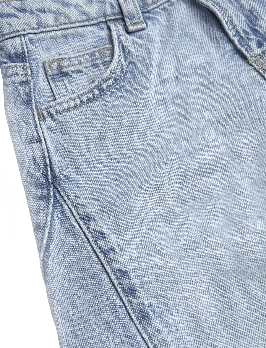 Mango - Balloon jeans with stitching detail - loose jeans - open blue - 5