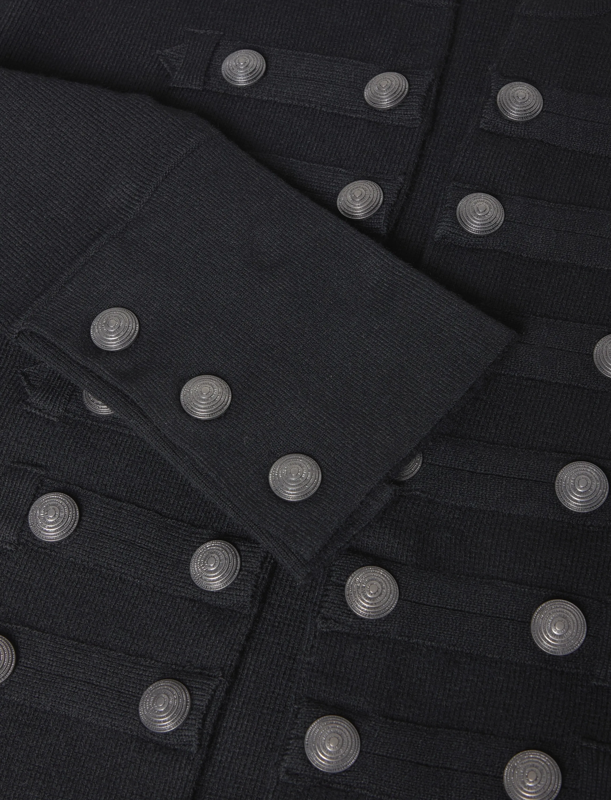 Mango - Fine-knit buttoned jacket - black - 3