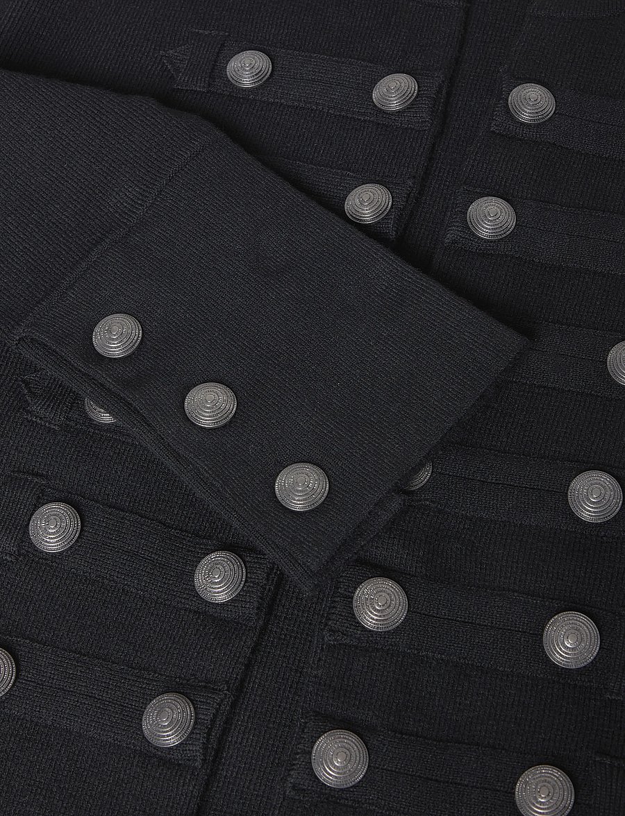 Mango - Fine-knit buttoned jacket - lette jakker - black - 3