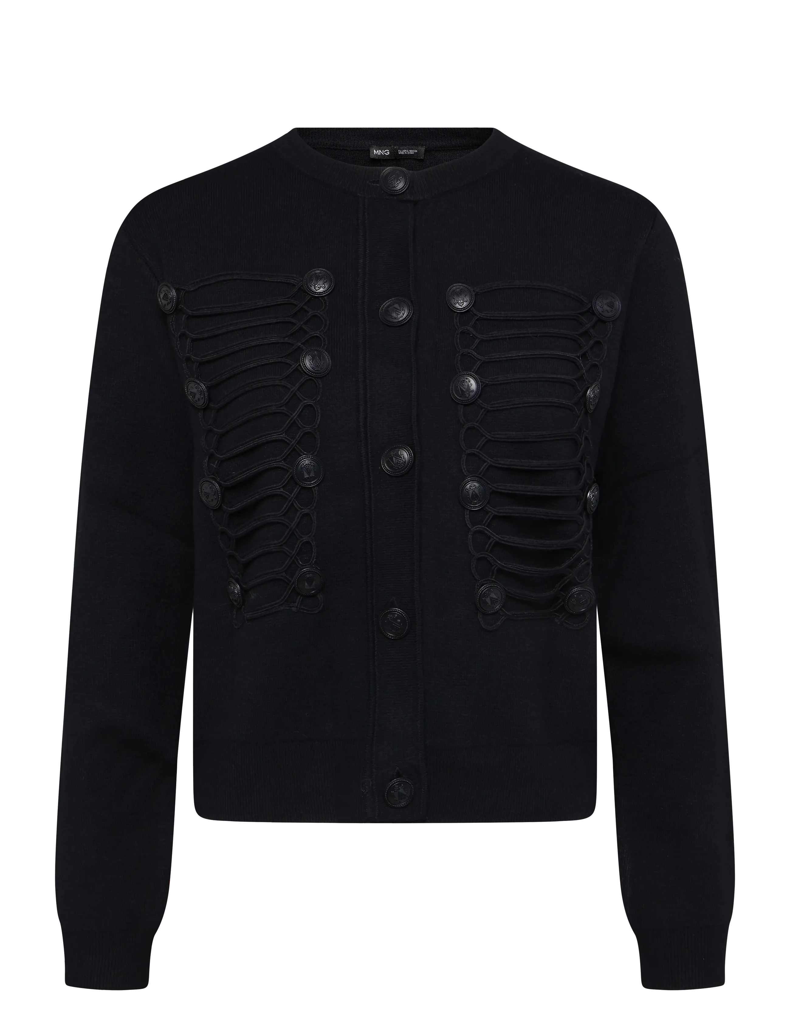 Mango - Toggle detail knitted jacket - lette jakker - navy - 1