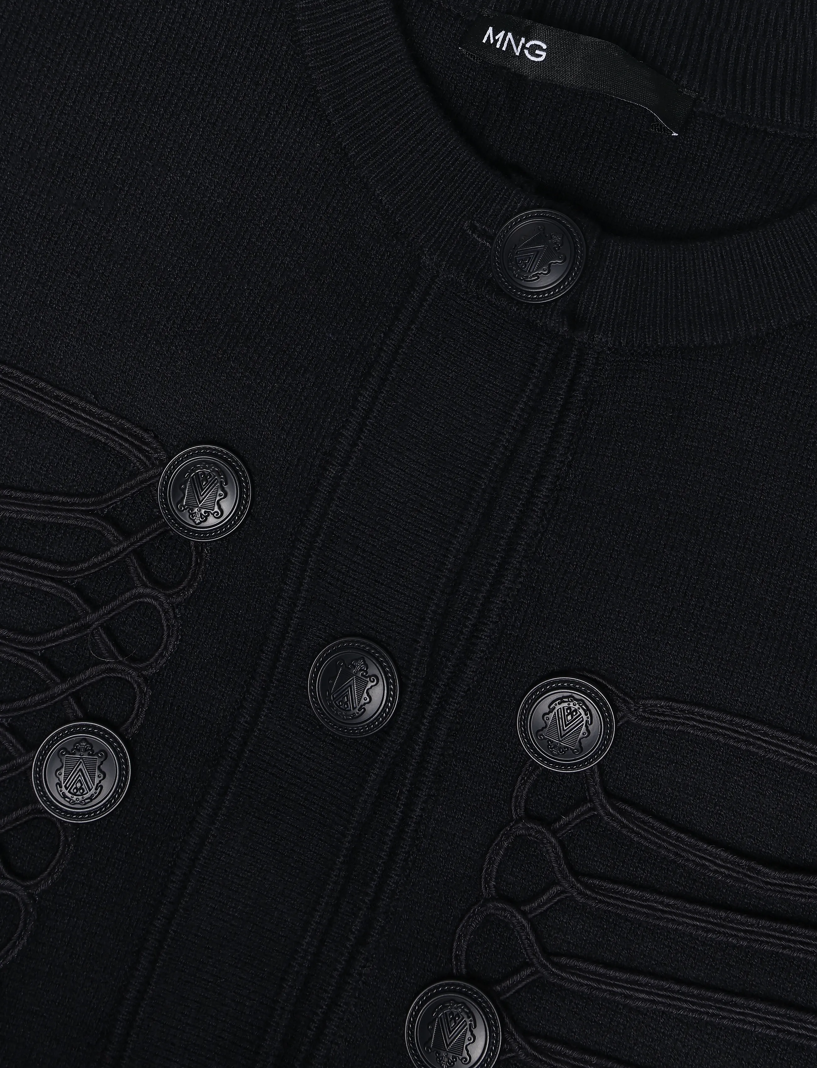 Mango - Toggle detail knitted jacket - lette jakker - navy - 4