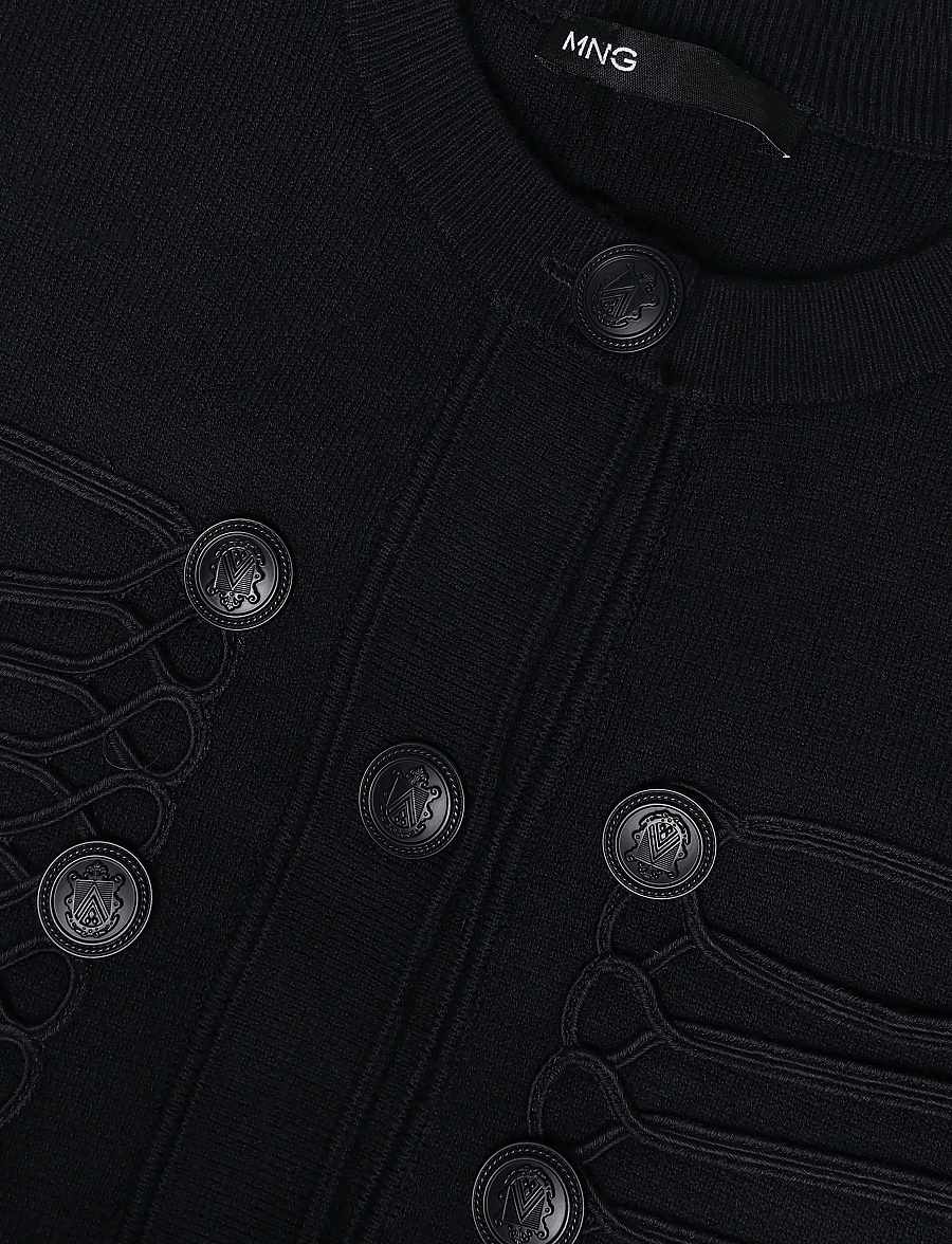 Mango - Toggle detail knitted jacket - lette jakker - navy - 4