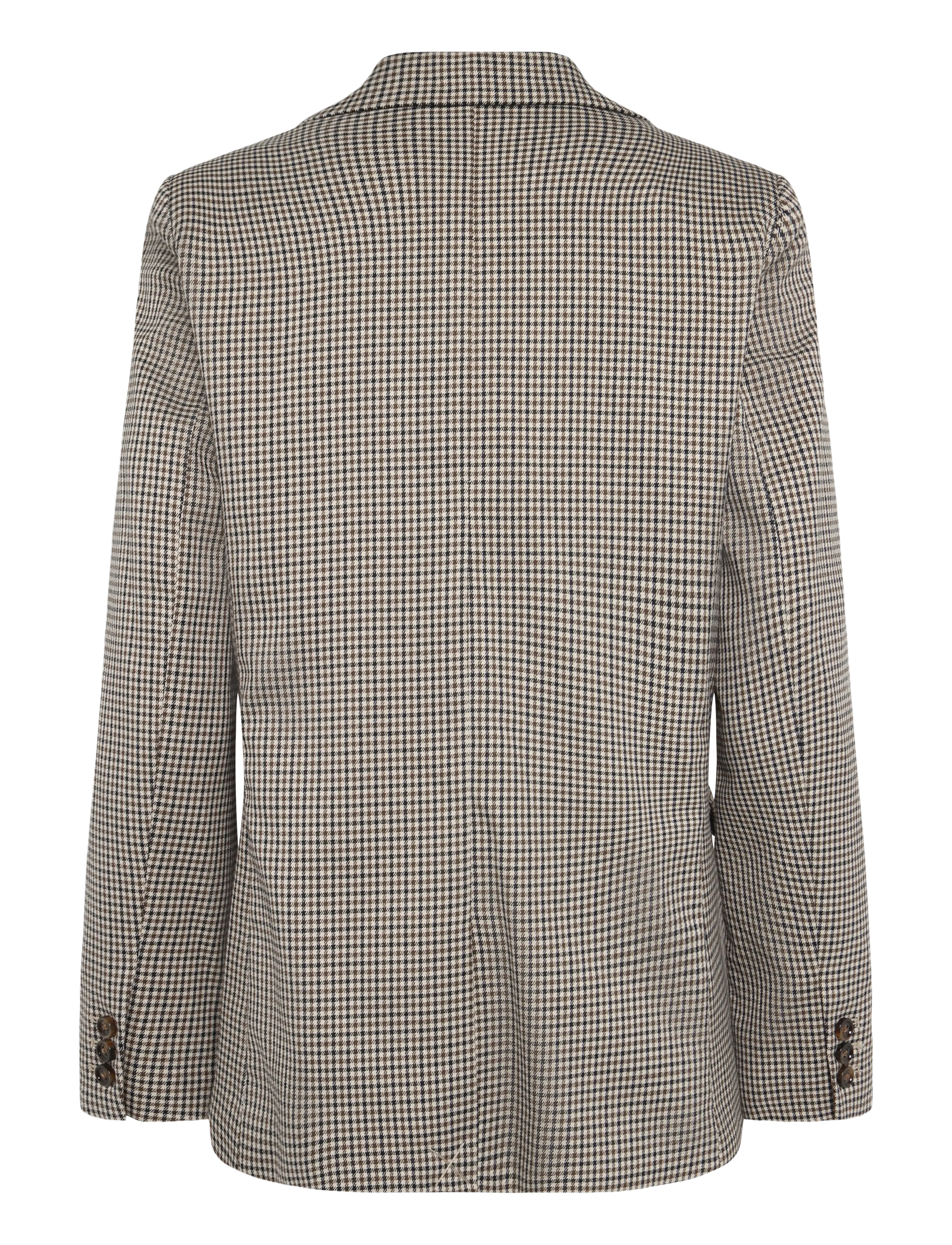 Mango - Double-breasted micro-houndstooth jacket - dobbeltradede blazere - brown - 2