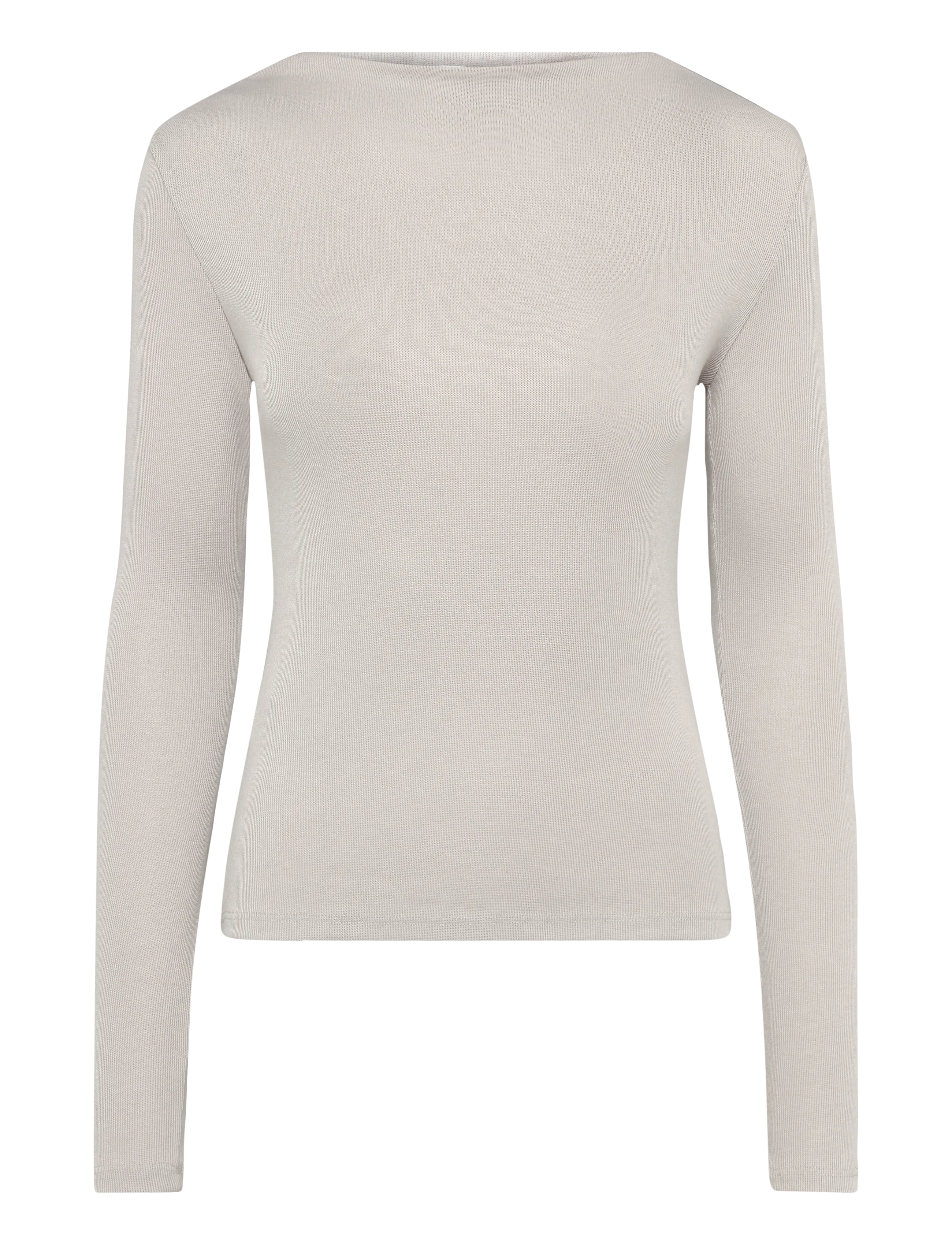 Mango Long-sleeved boat-neck t-shirt - Tøj - LT PASTEL BROWN / beige