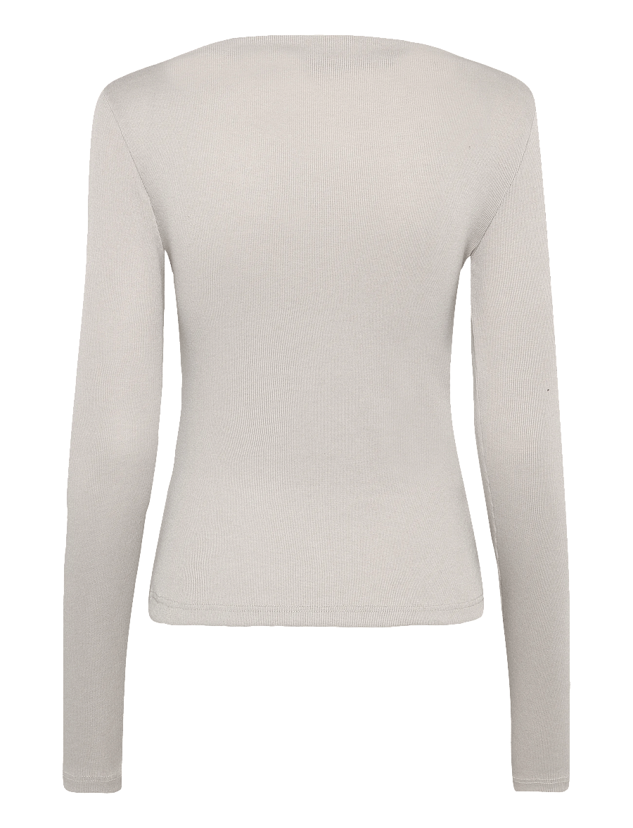 Mango - Long-sleeved boat-neck t-shirt - striktrøjer - lt pastel brown - 2