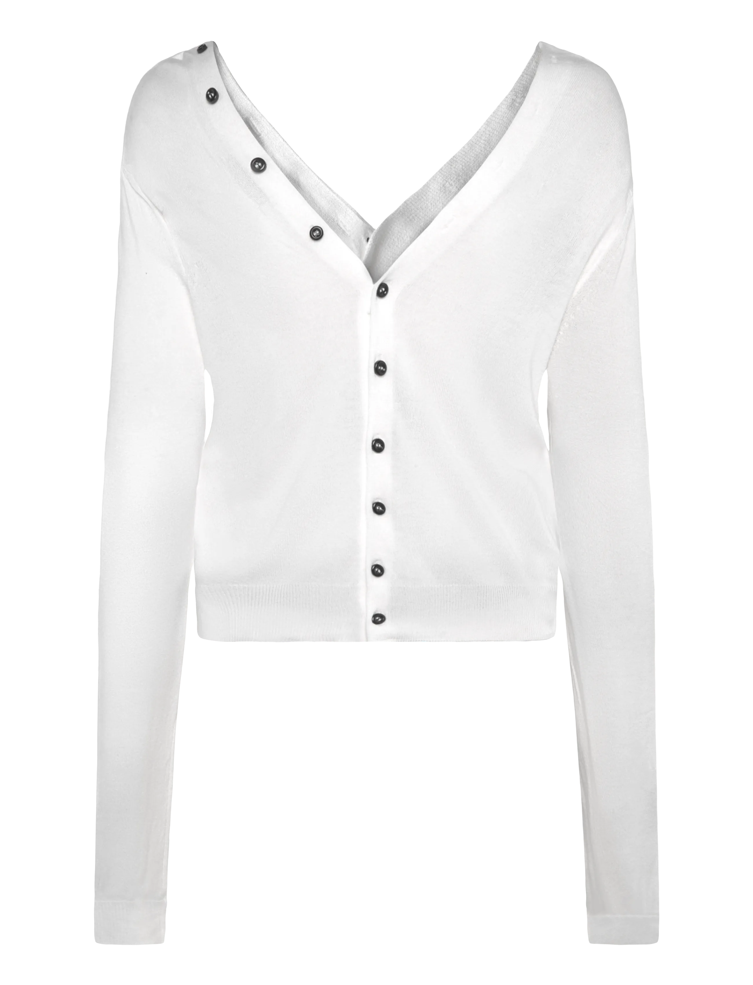 Mango - Knitted button cardigan - white - 1