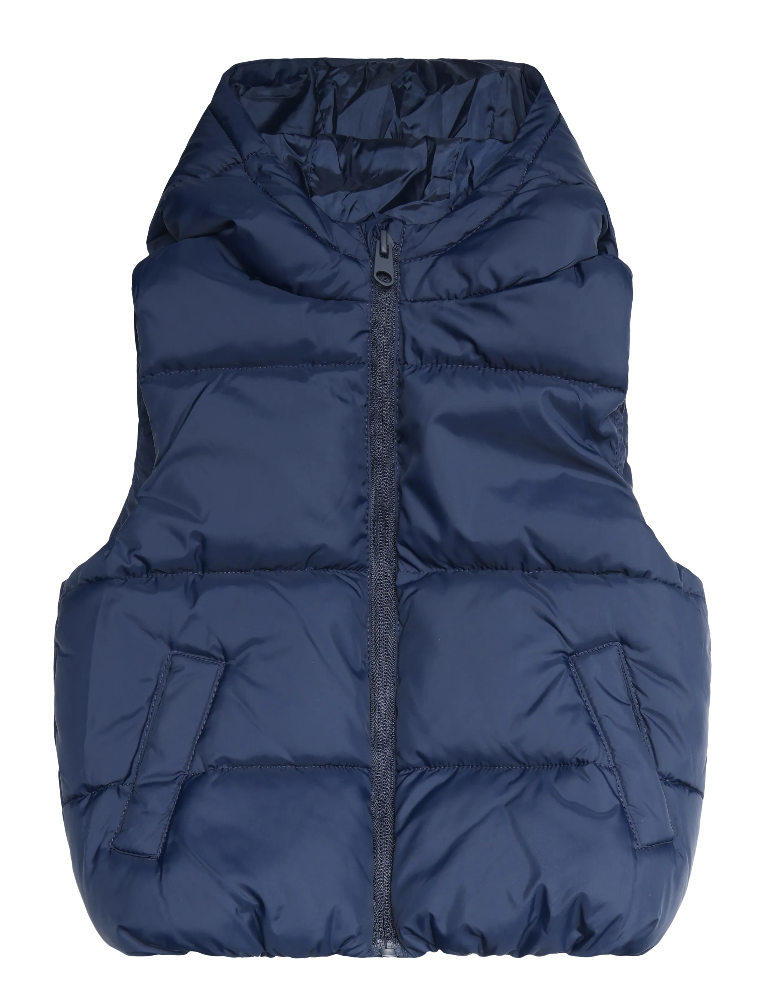 Mango Quilted gilet with hood - Västar - NAVY / navy