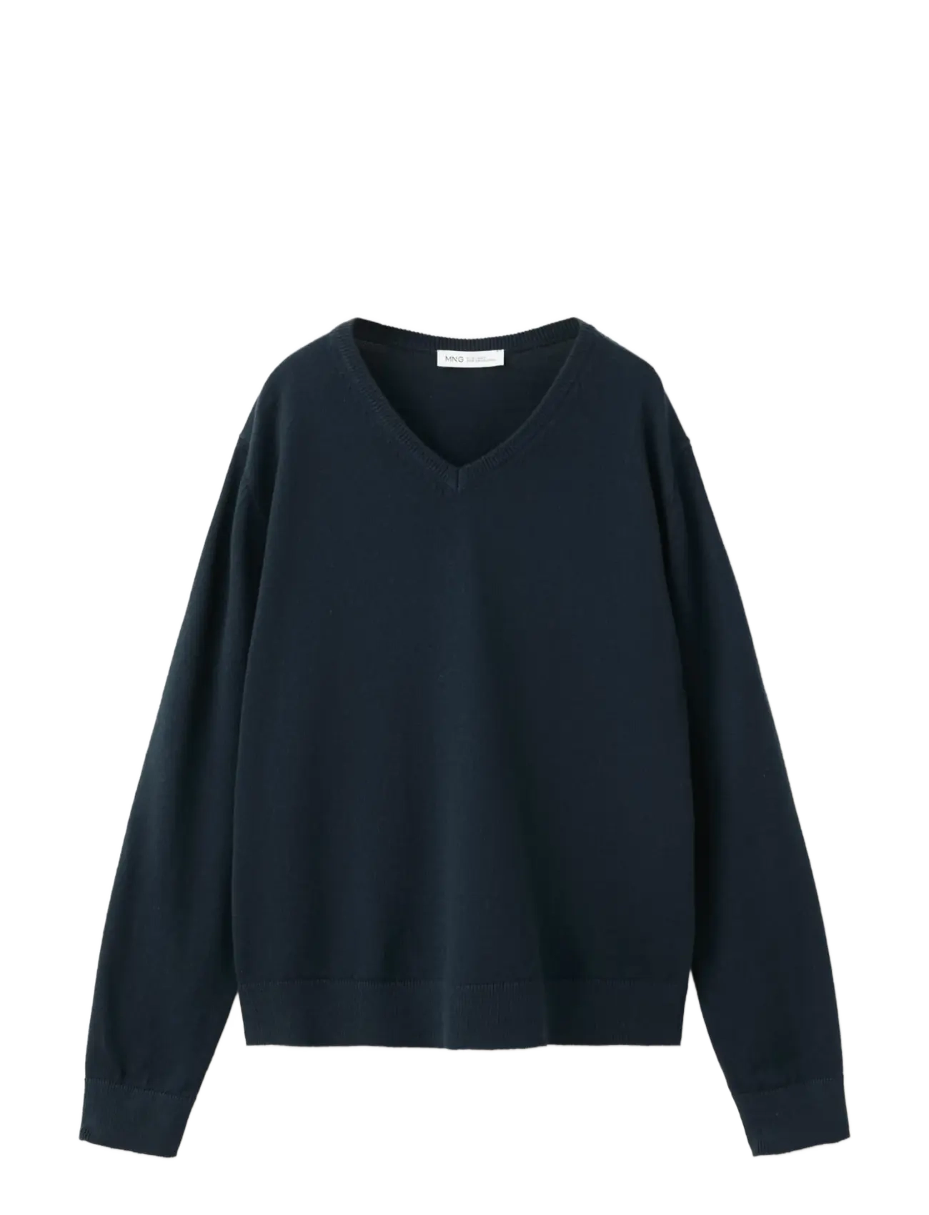 Mango JERSEY PICO - Stickade tröjor - NAVY / navy