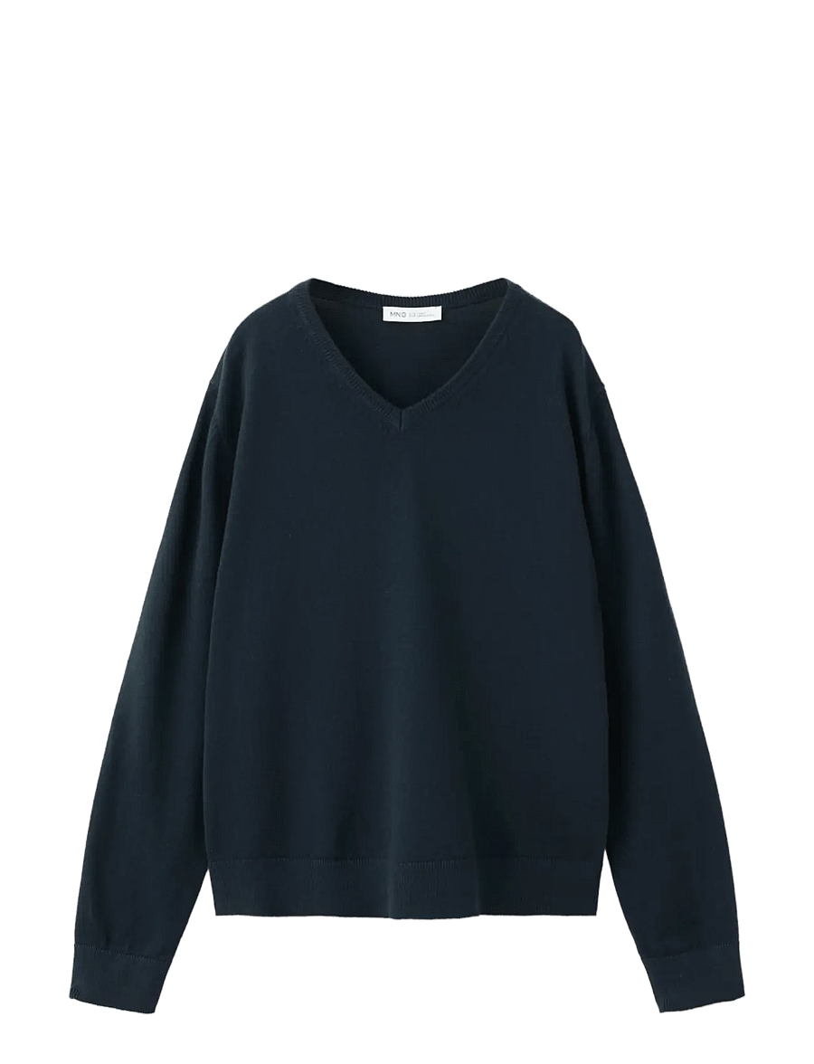 Mango - JERSEY PICO - stickade tröjor - navy - 0