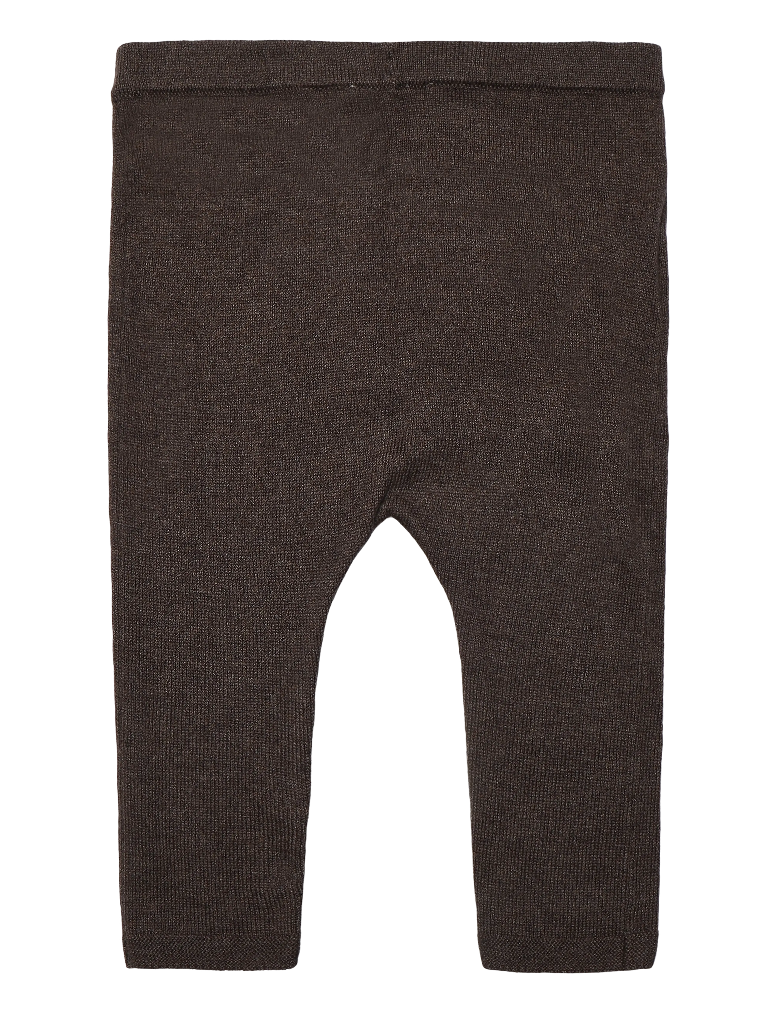 Mango - Plain knit leggings - leggings - dark brown - 1