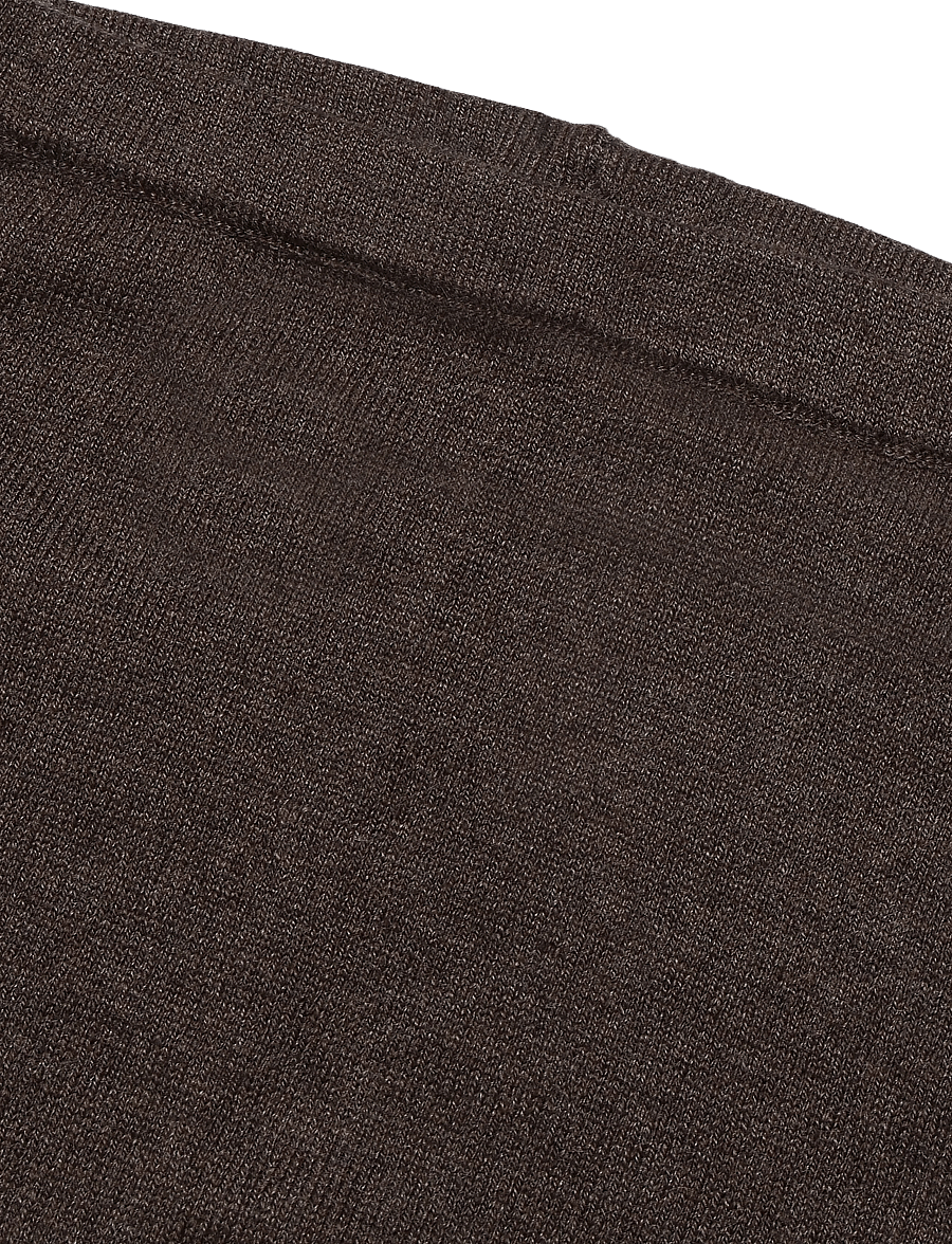 Mango - Plain knit leggings - leggings - dark brown - 2