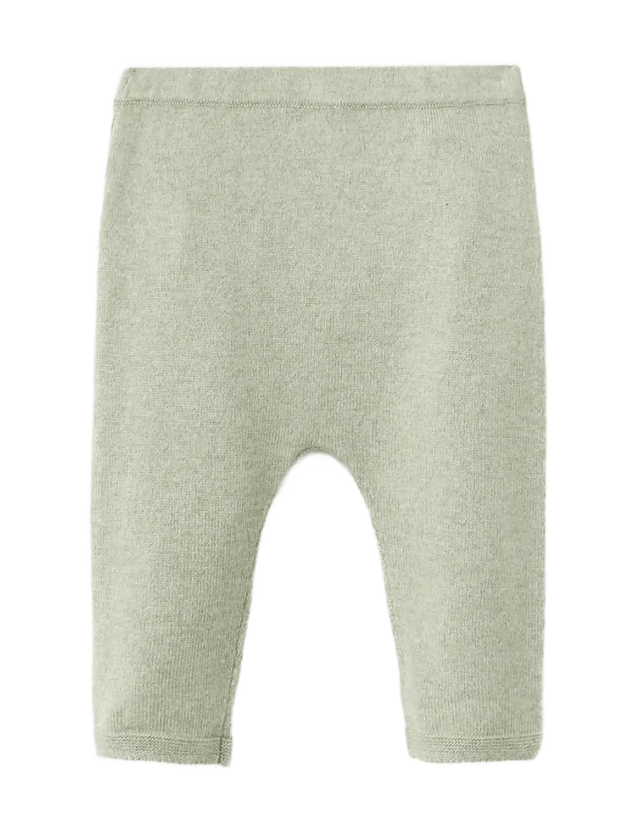 Mango - Plain knit leggings - leggings - green - 0