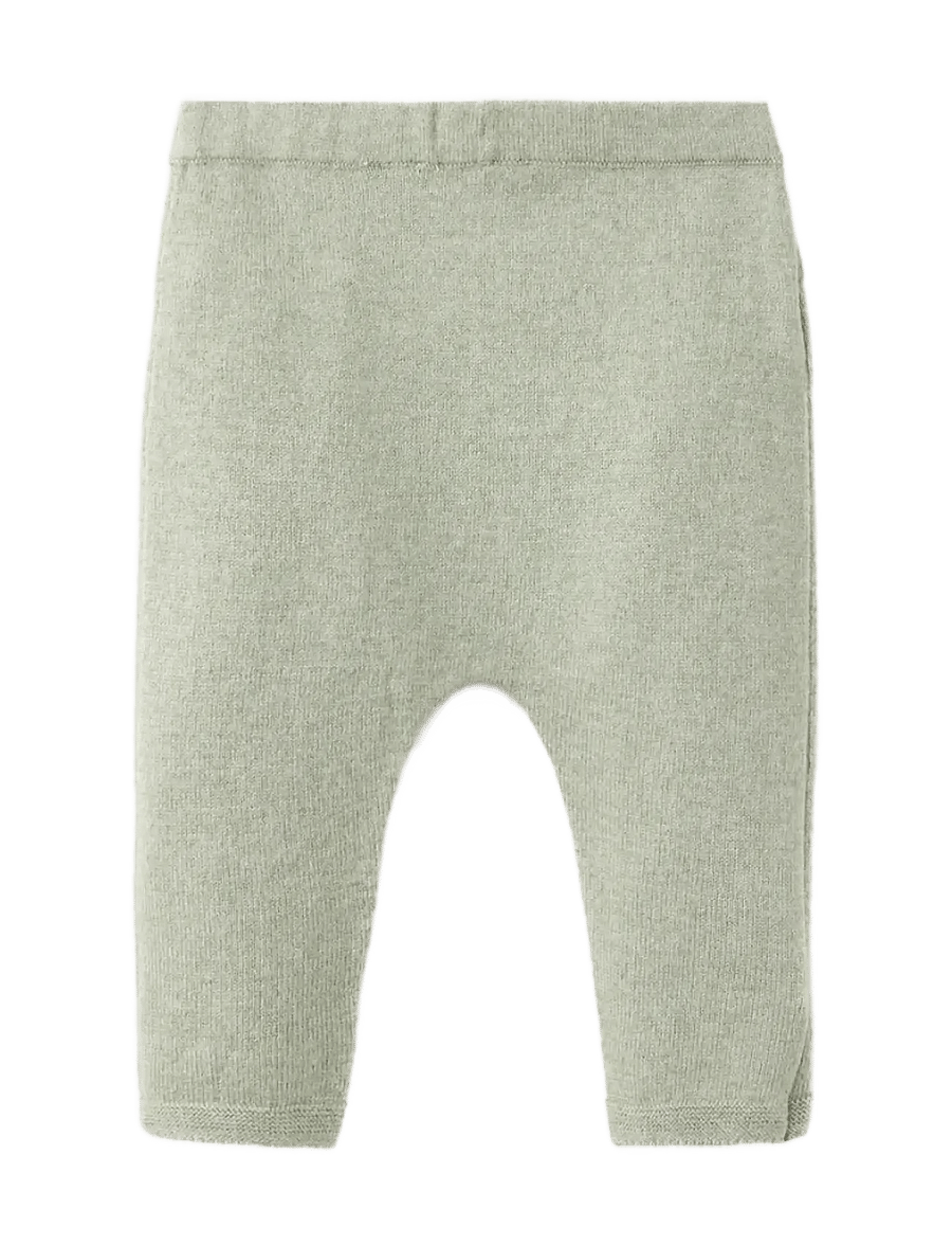 Mango - Plain knit leggings - leggings - green - 1