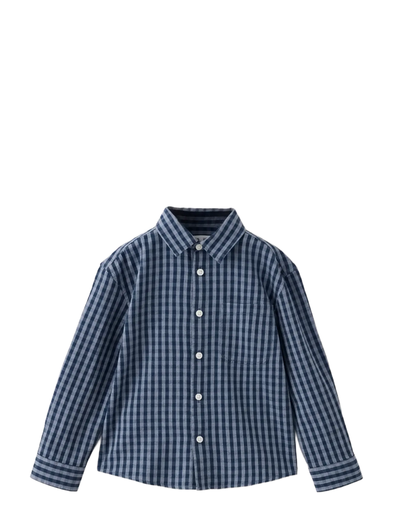 Mango 100% cotton checked shirt - Langærmede skjorter - NAVY / navy