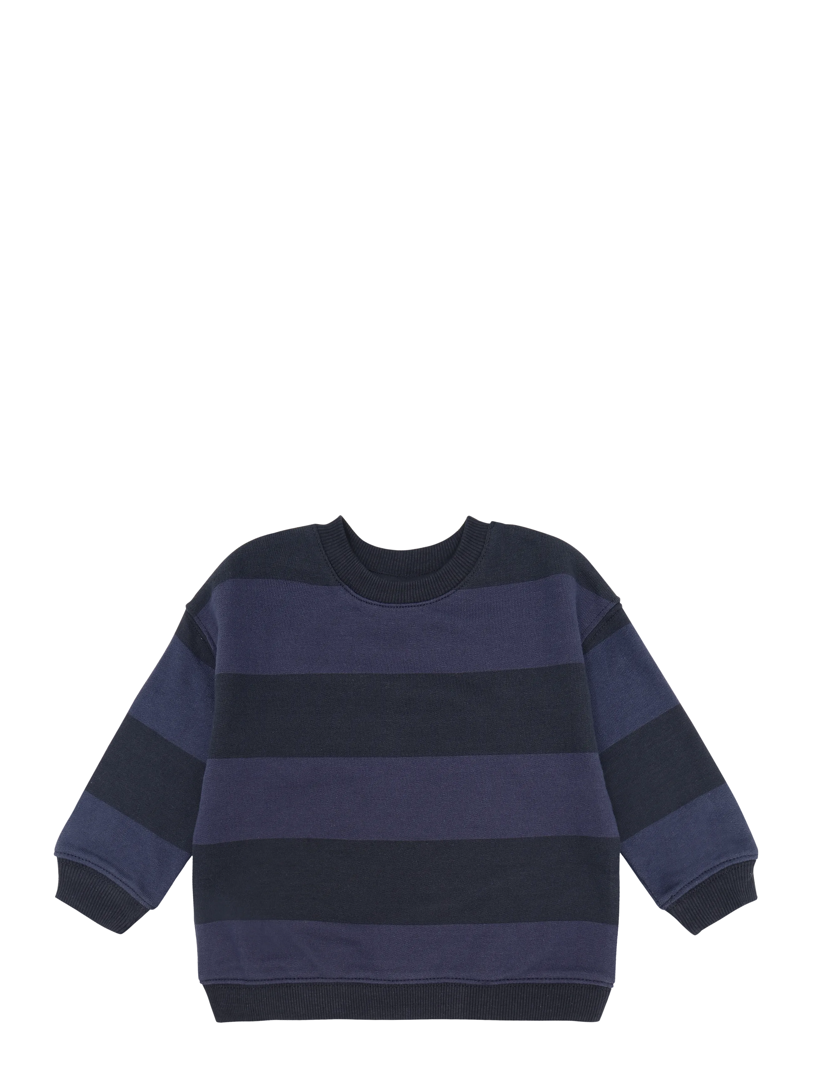 Mango Striped cotton-blend sweatshirt - Tøj - NAVY / navy