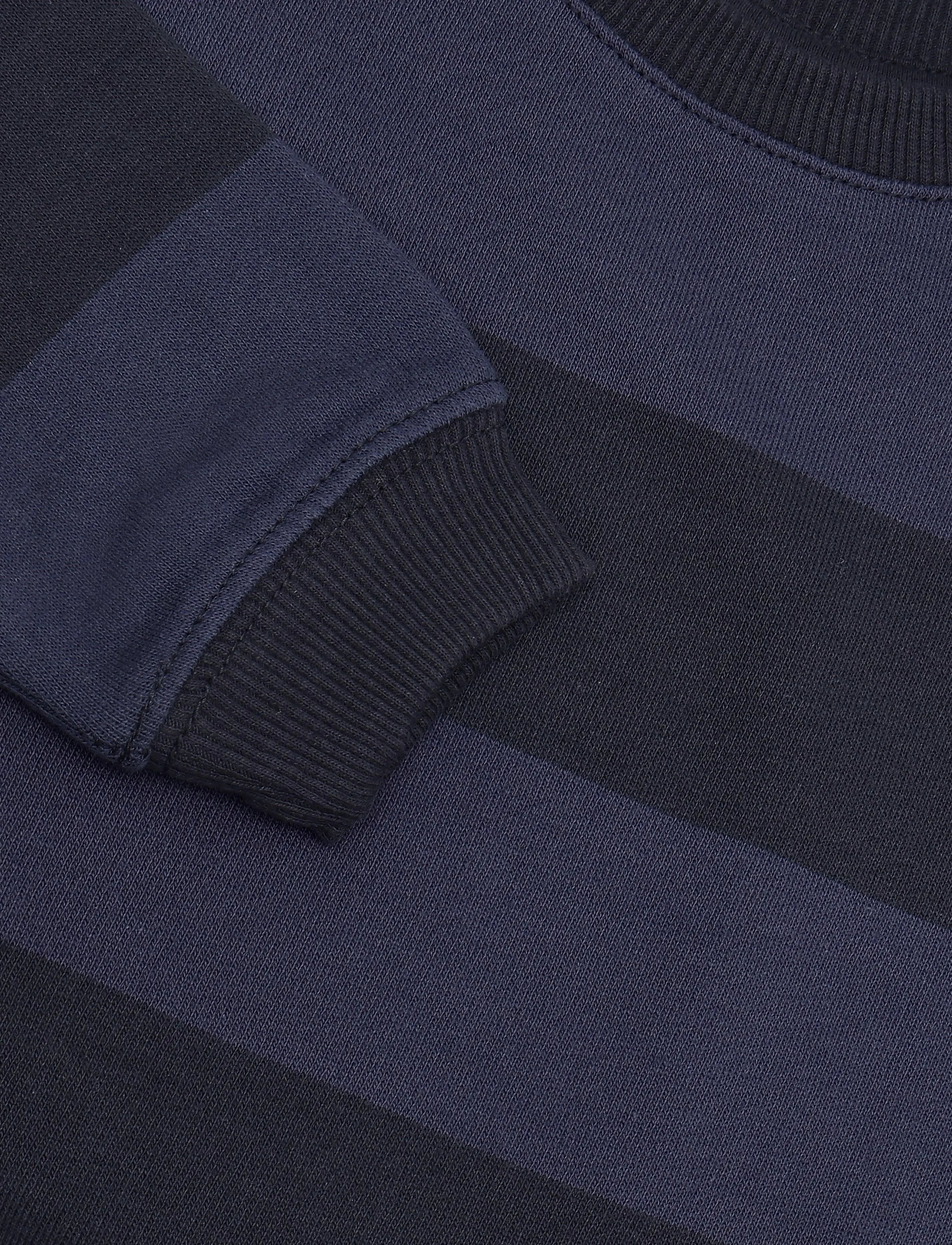 Mango - Striped cotton-blend sweatshirt - sweatshirts - navy - 2