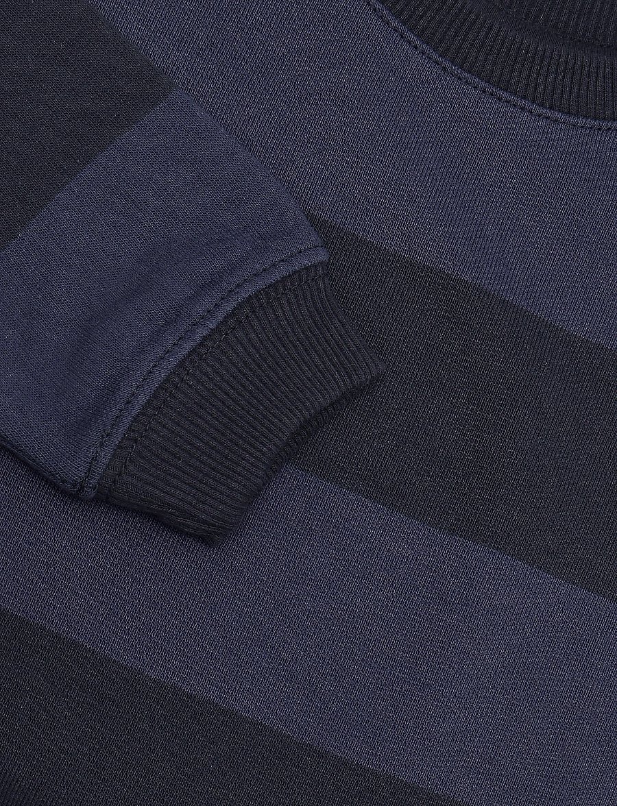 Mango - Striped cotton-blend sweatshirt - sweatshirts - navy - 2