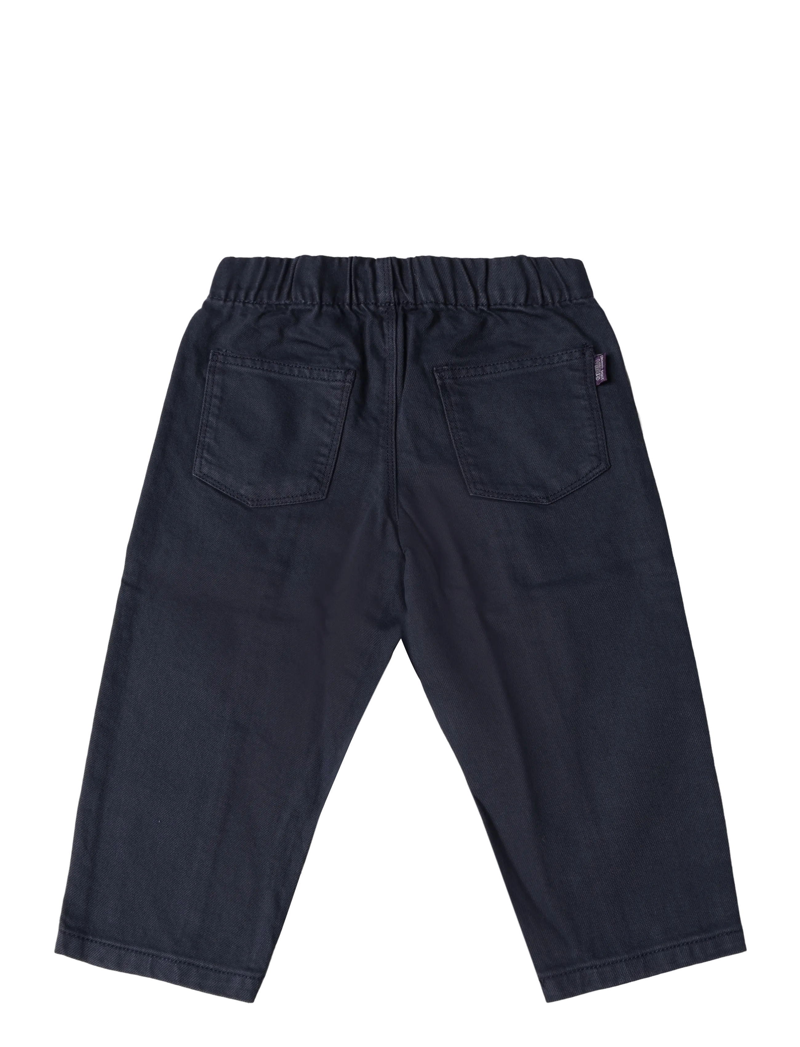 Mango - Cotton trousers with elasticated waistband - babybukser - navy - 1