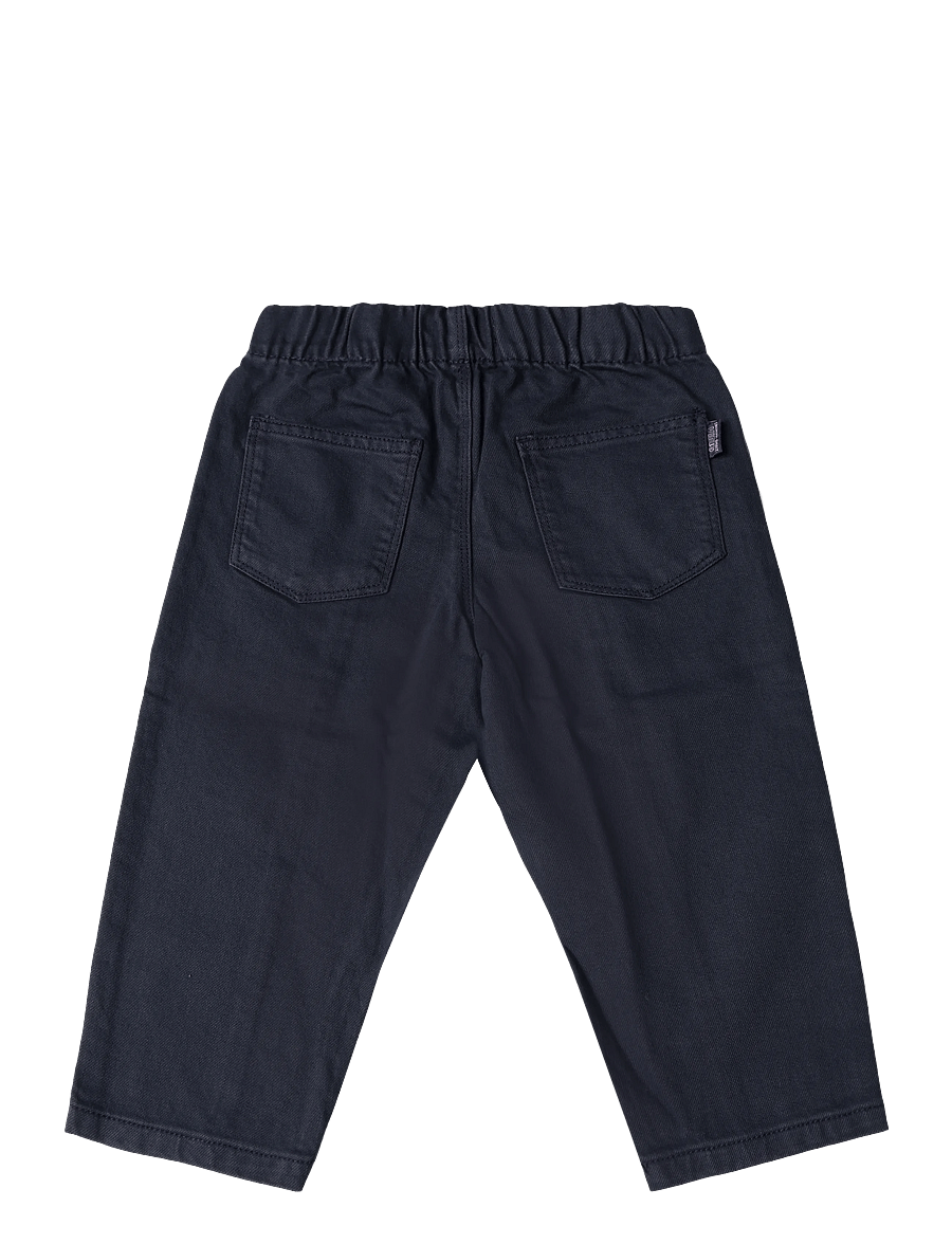 Mango - Cotton trousers with elasticated waistband - babybukser - navy - 1