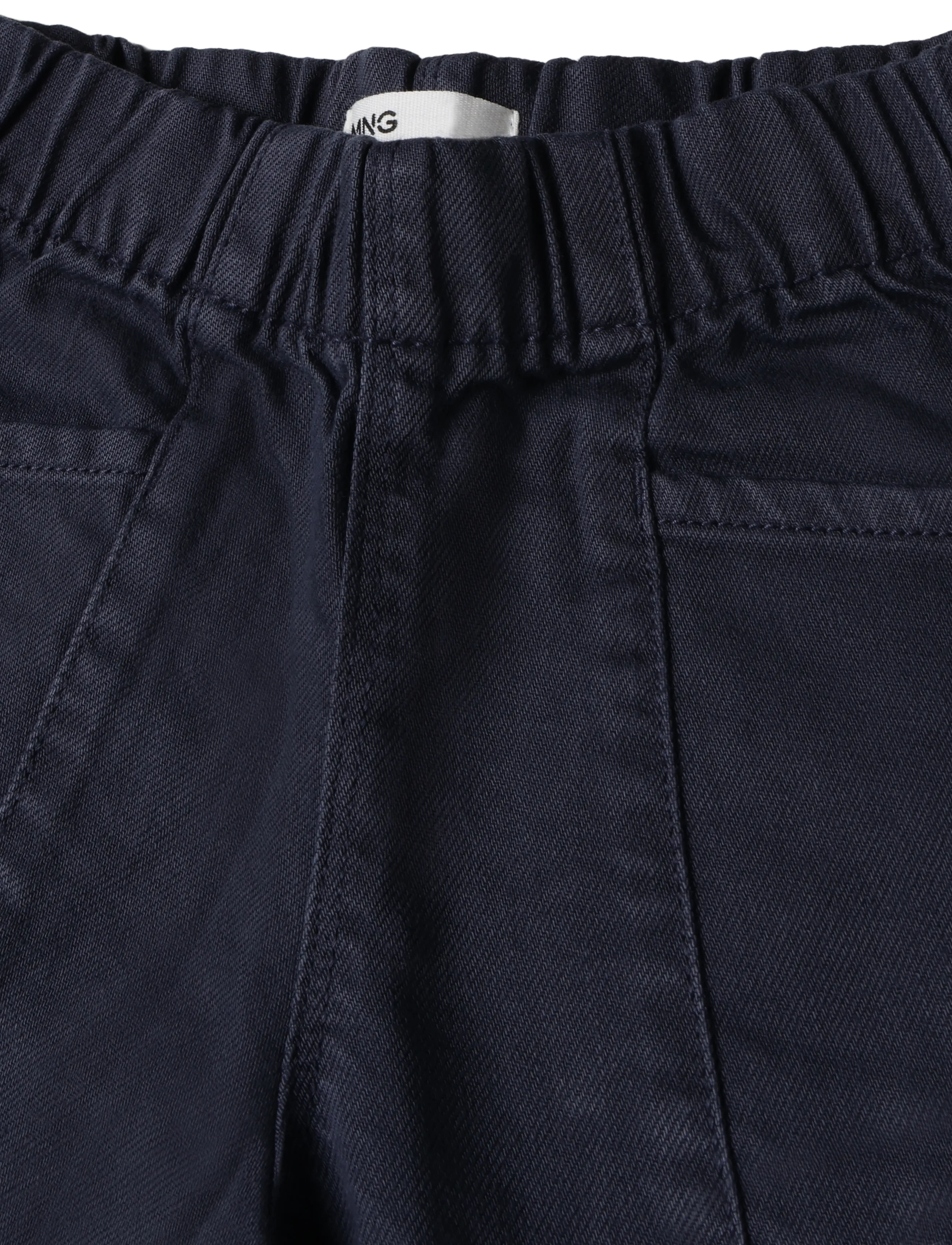 Mango - Cotton trousers with elasticated waistband - babybukser - navy - 2