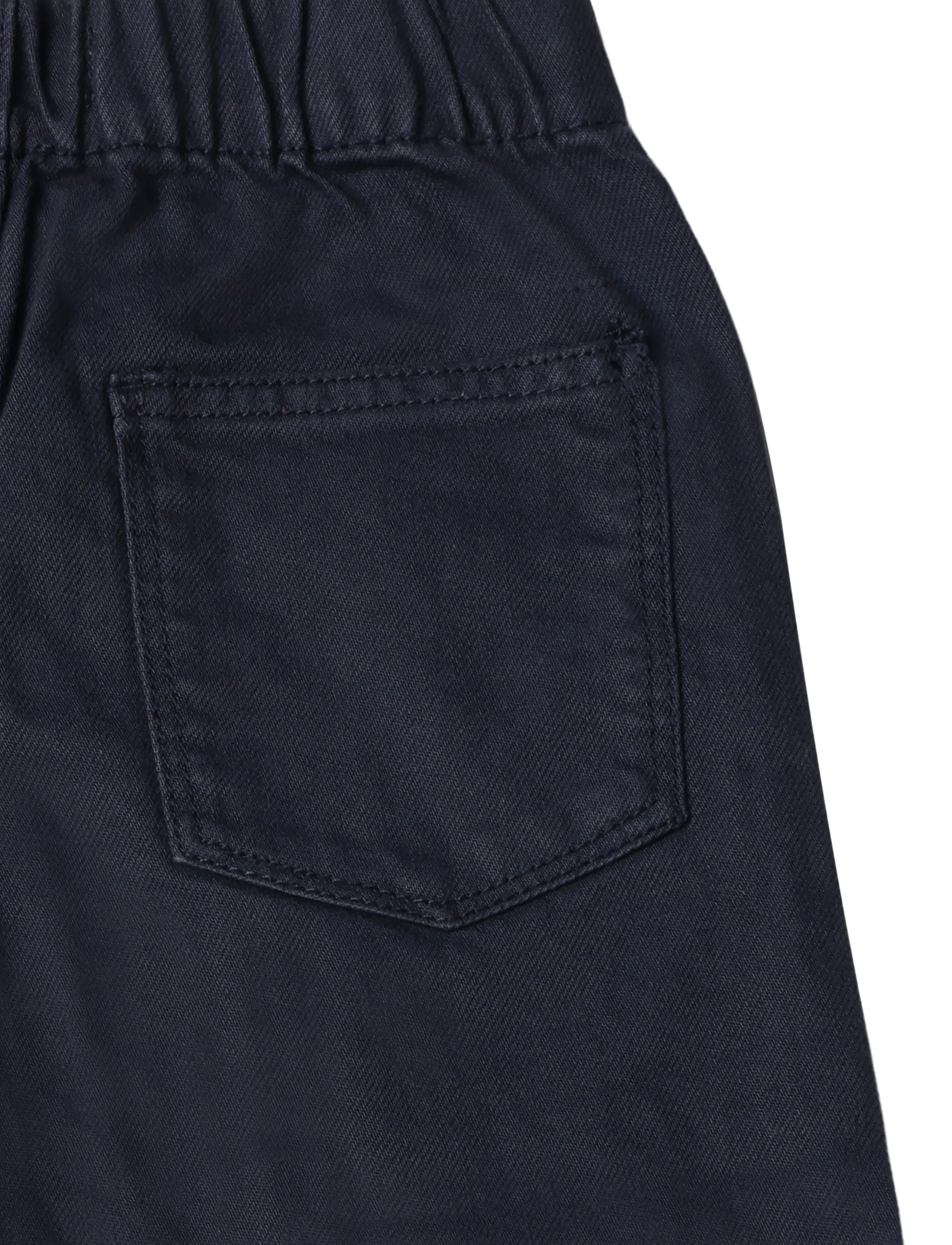 Mango - Cotton trousers with elasticated waistband - babybukser - navy - 3
