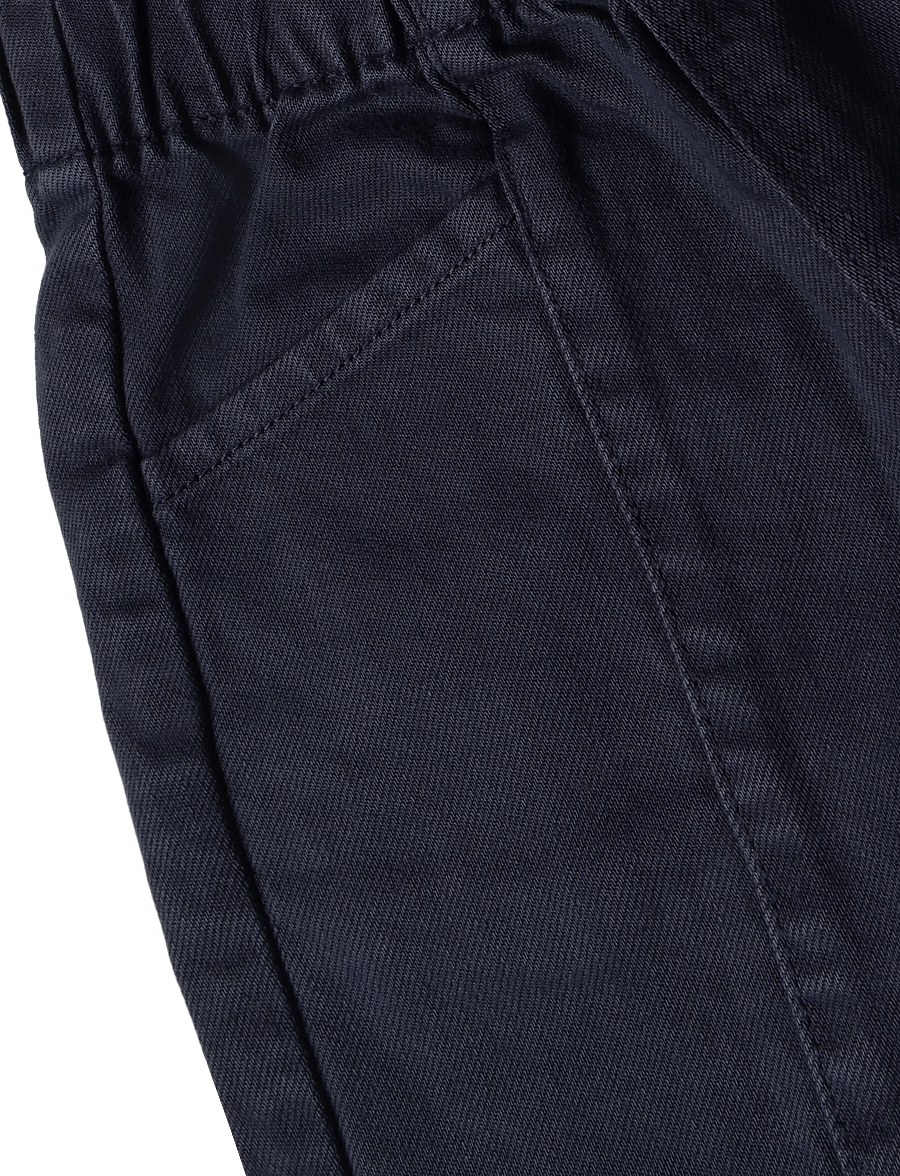 Mango - Cotton trousers with elasticated waistband - babybukser - navy - 4