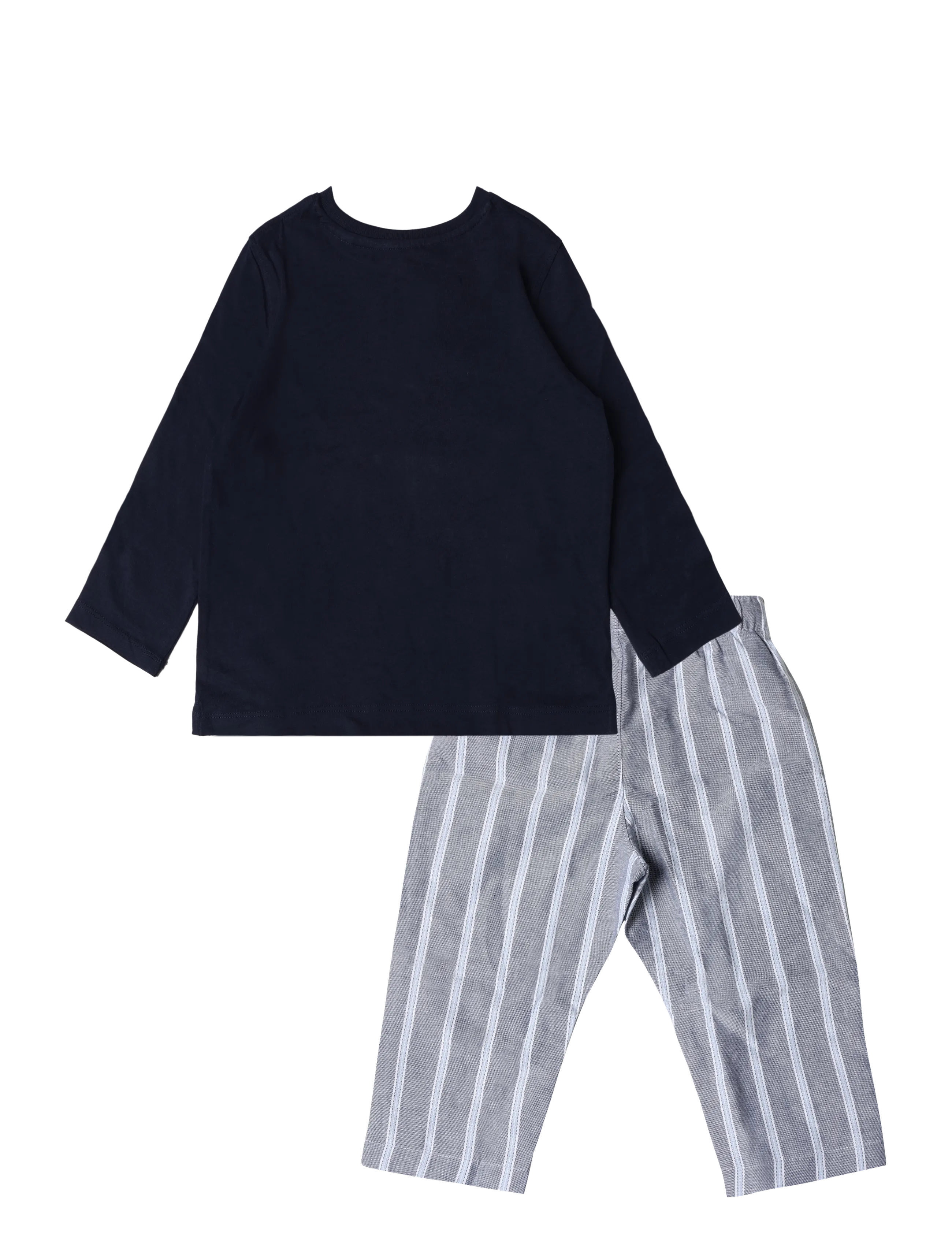 Mango - Striped pyjama set - pyjamassæt - navy - 1