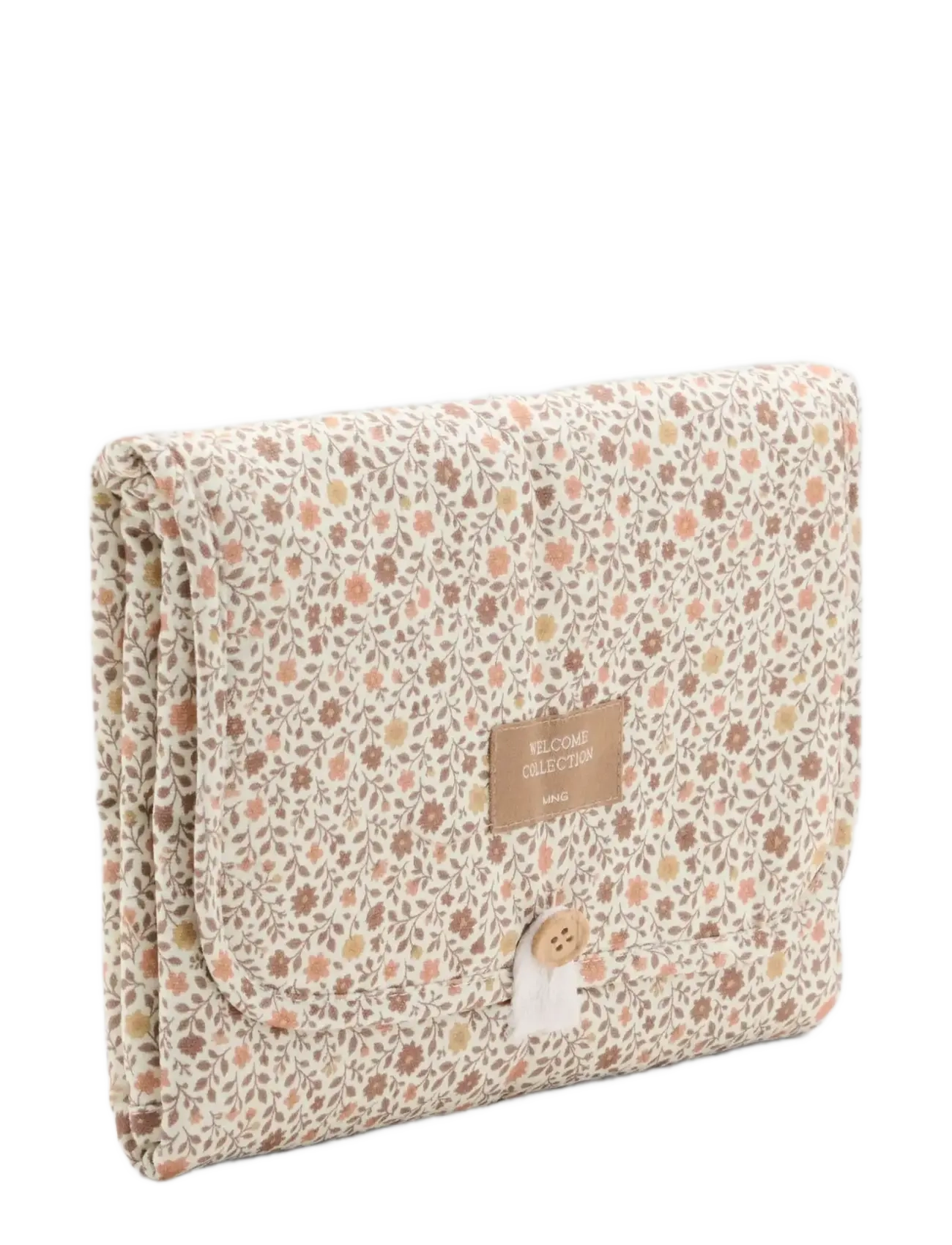 Mango - Foldable portable changing mat with flowers - natural white - 1
