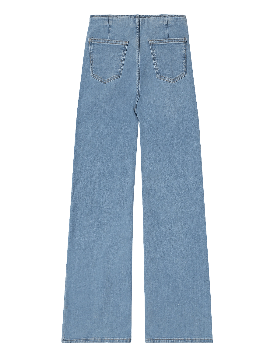 Mango - Waistband-free flare jeans - brede jeans - open blue - 2