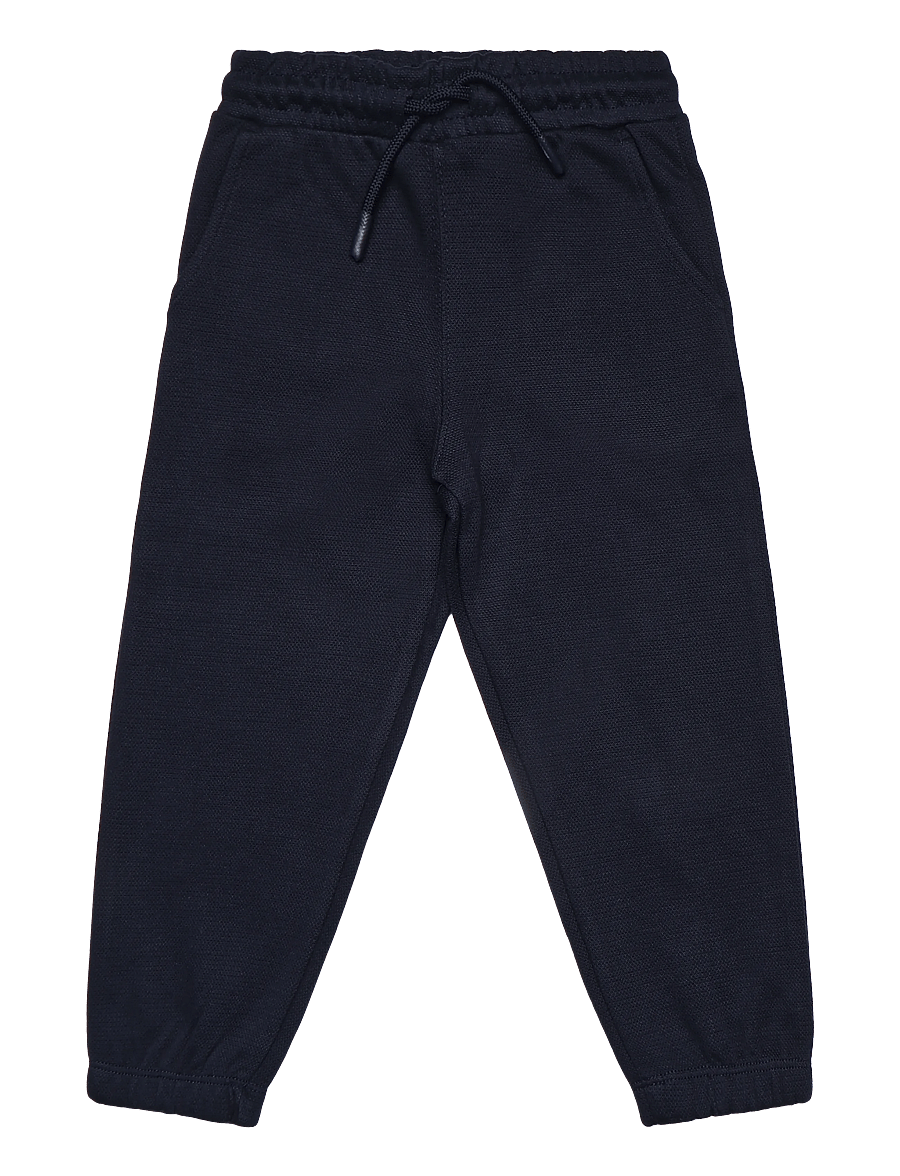 Mango - Cotton jogger-style trousers - babybyxor - navy - 0